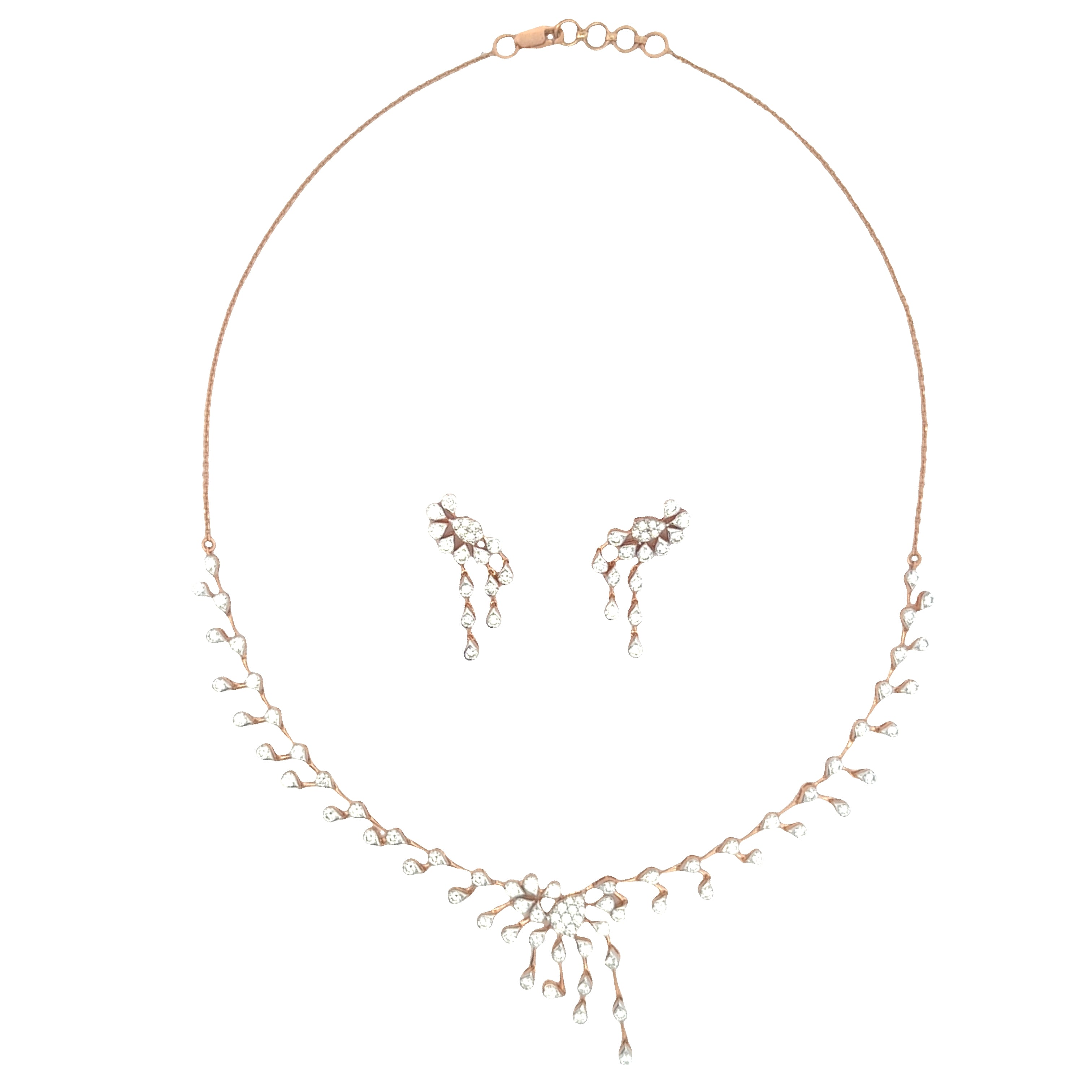 9K Lab Grown Diamond Necklace Set