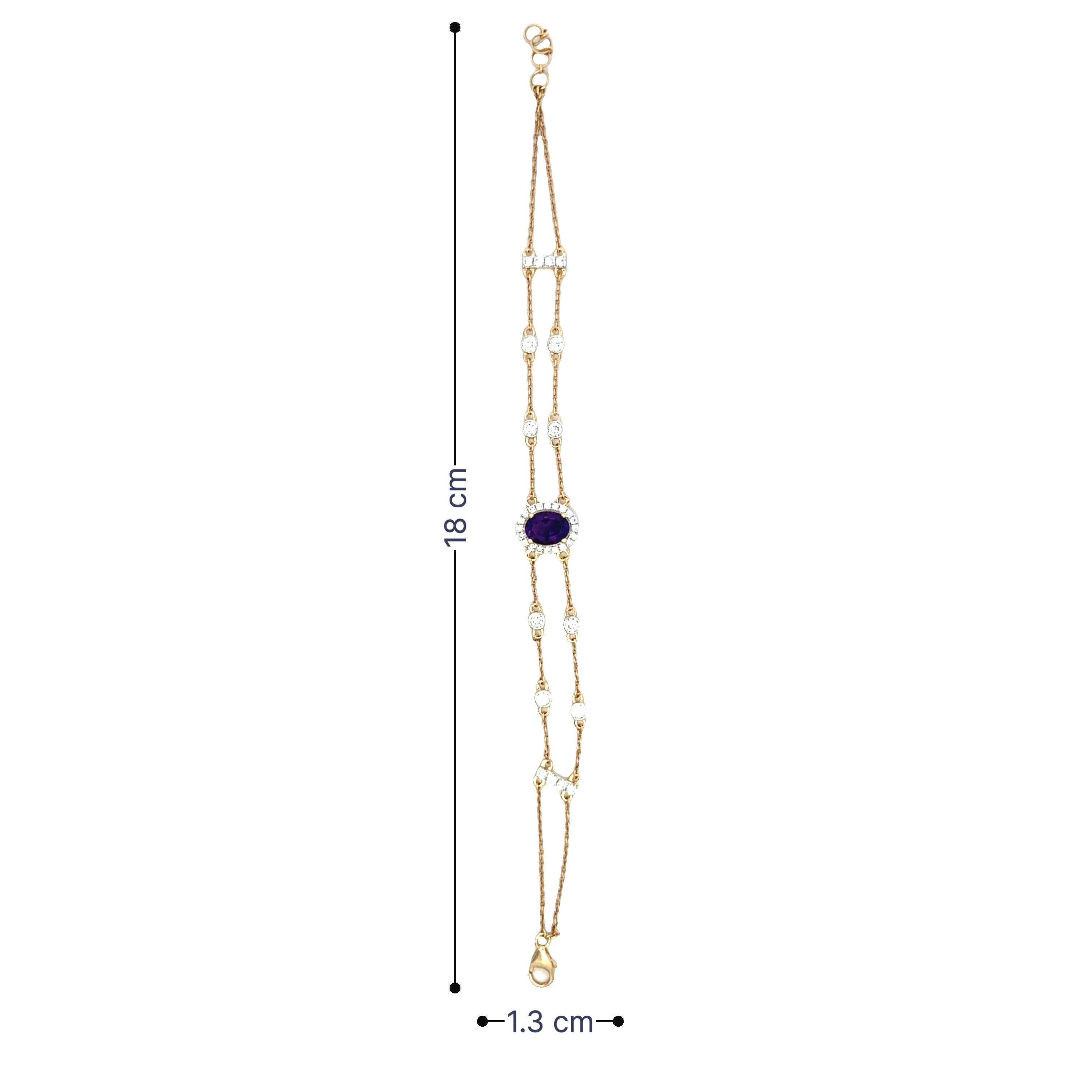 18K Lab Grown Diamond Bracelet