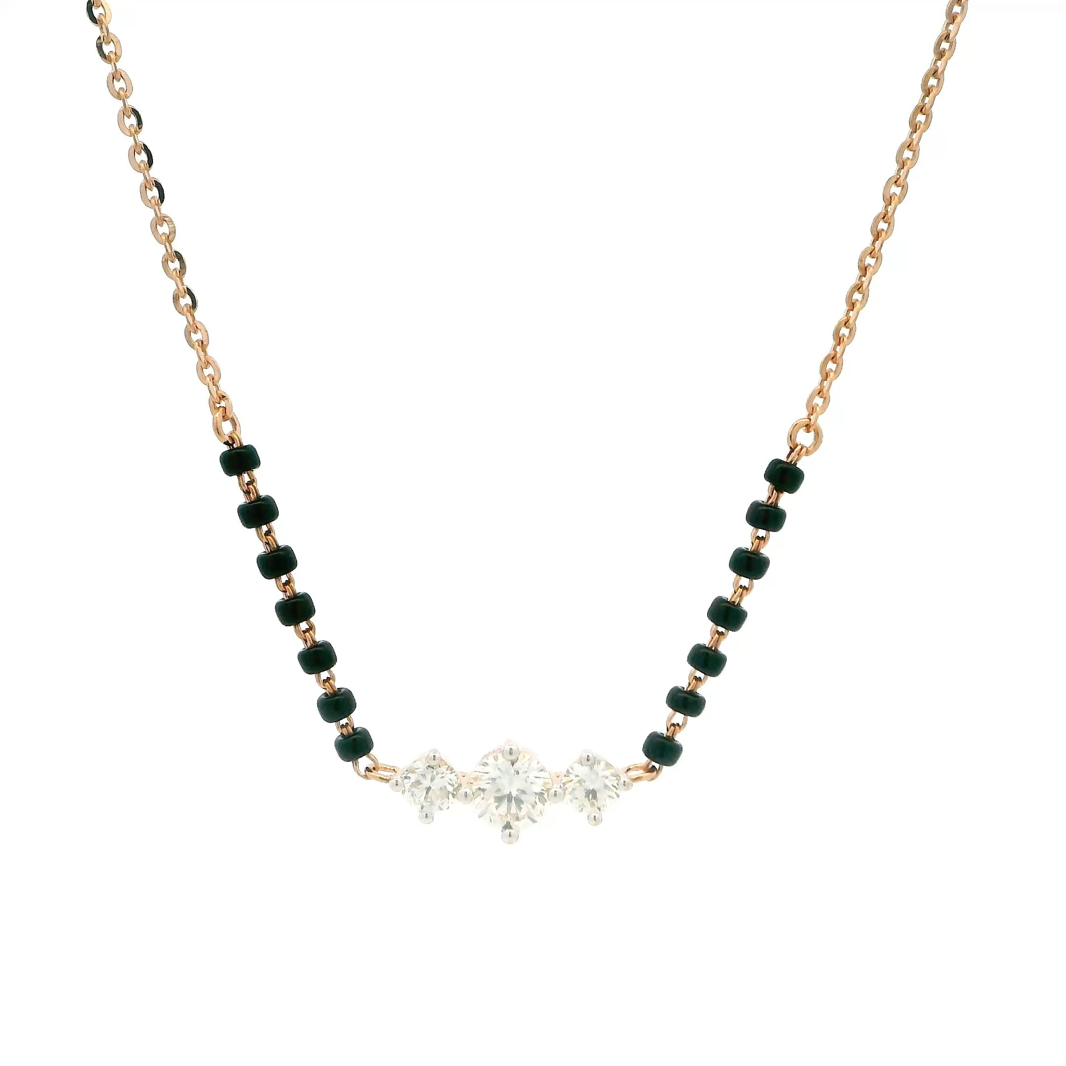 14K Lab Grown Diamond Mangalsutra