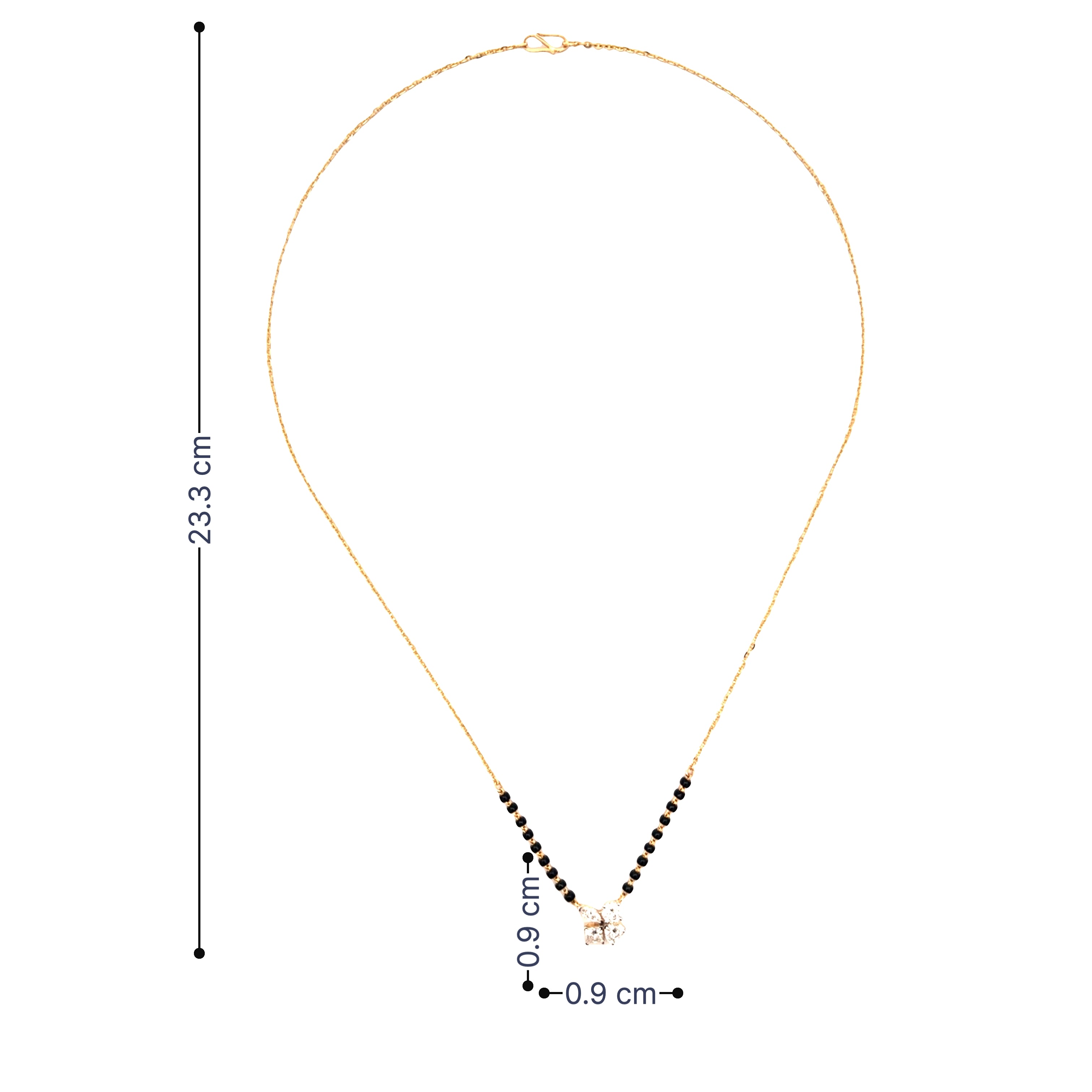 14K Lab Grown Diamond Mangalsutra