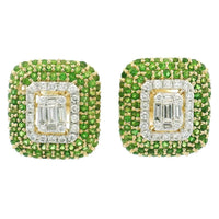 Lab Grown Diamond Colorstone Earrings