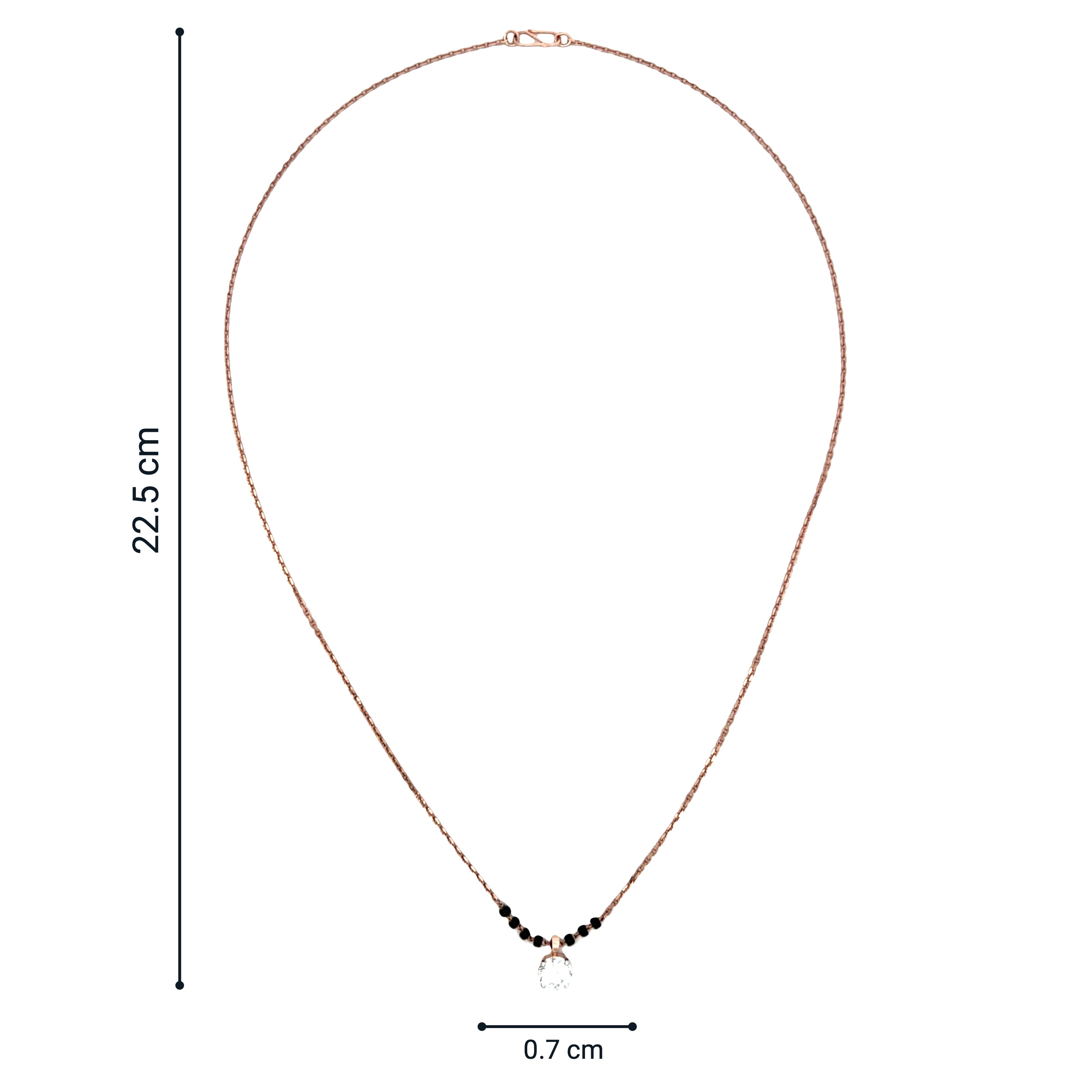 14K Lab Grown Diamond Mangalsutra