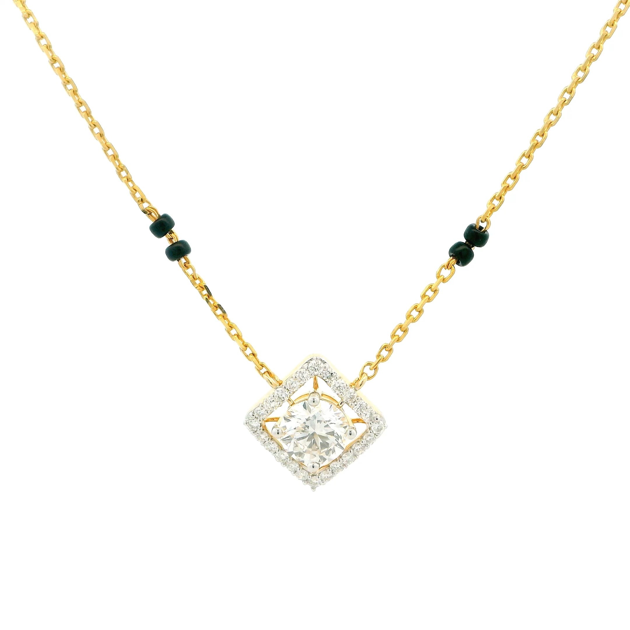 14K Lab Grown Diamond Mangalsutra