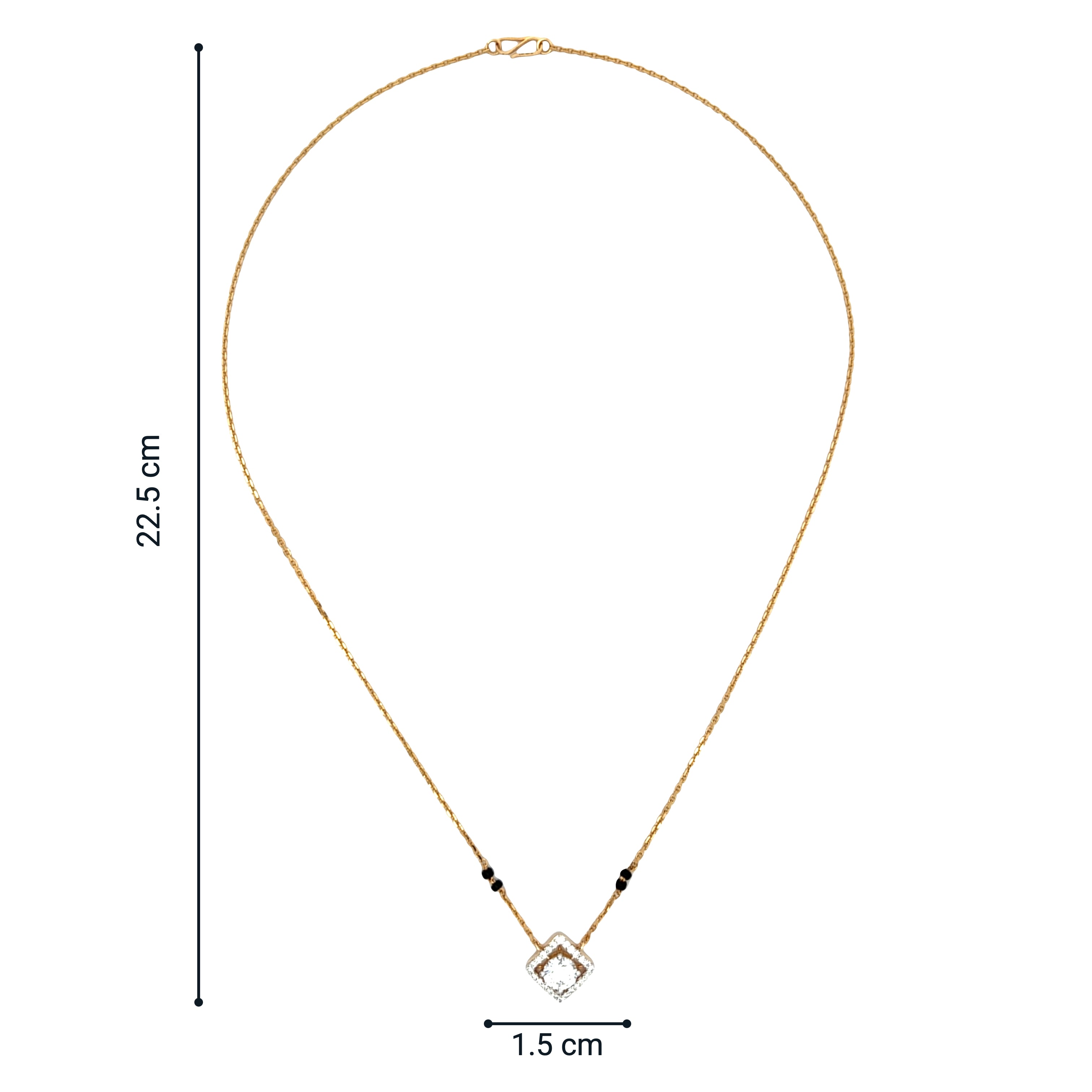 14K Lab Grown Diamond Mangalsutra