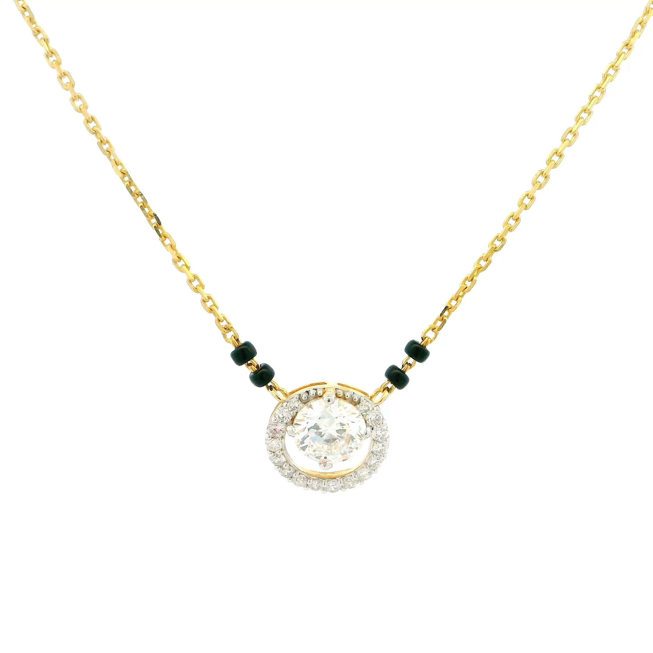 14K Lab Grown Diamond Mangalsutra