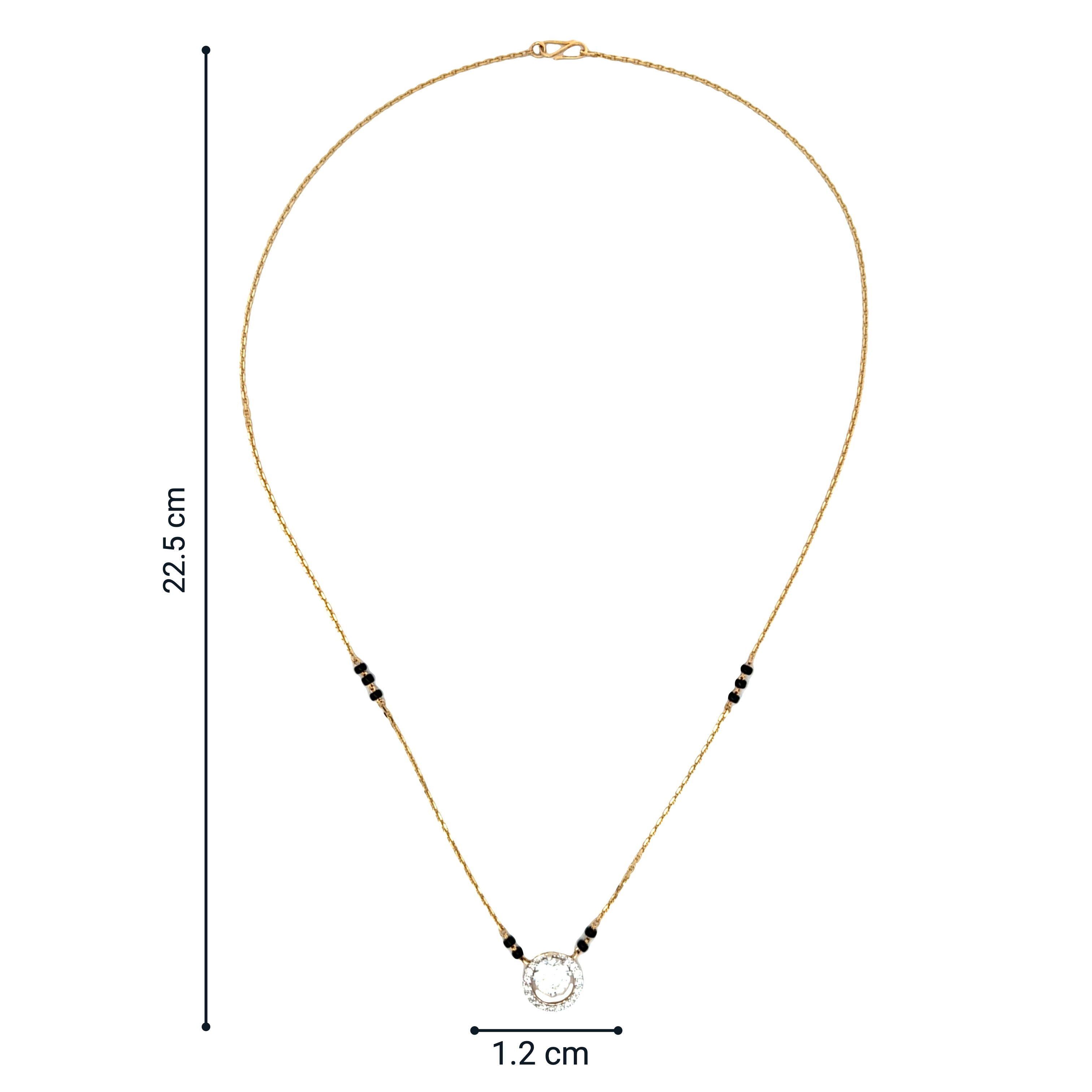 14K Lab Grown Diamond Mangalsutra