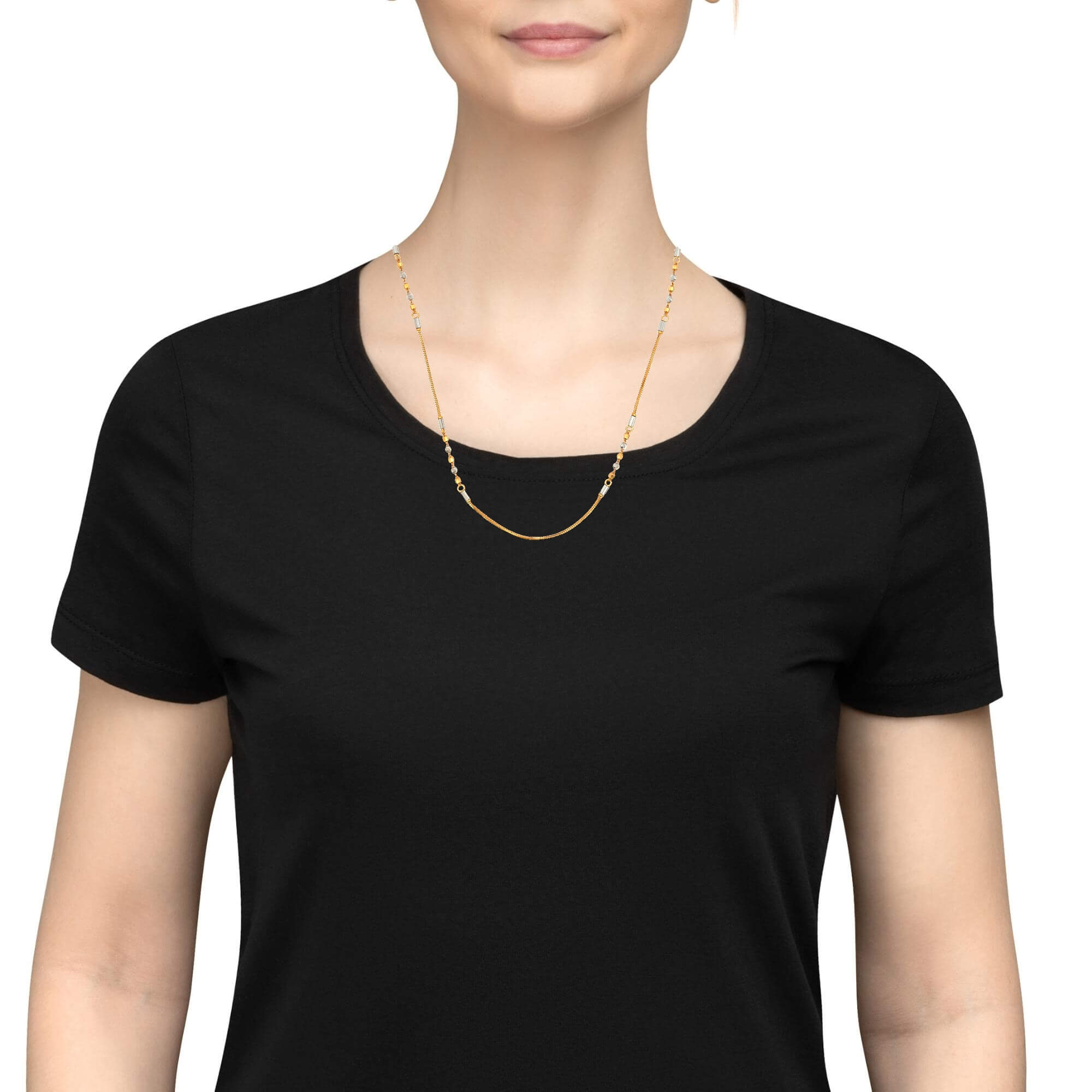 22K Ritzy Charm Gold Chain for Women