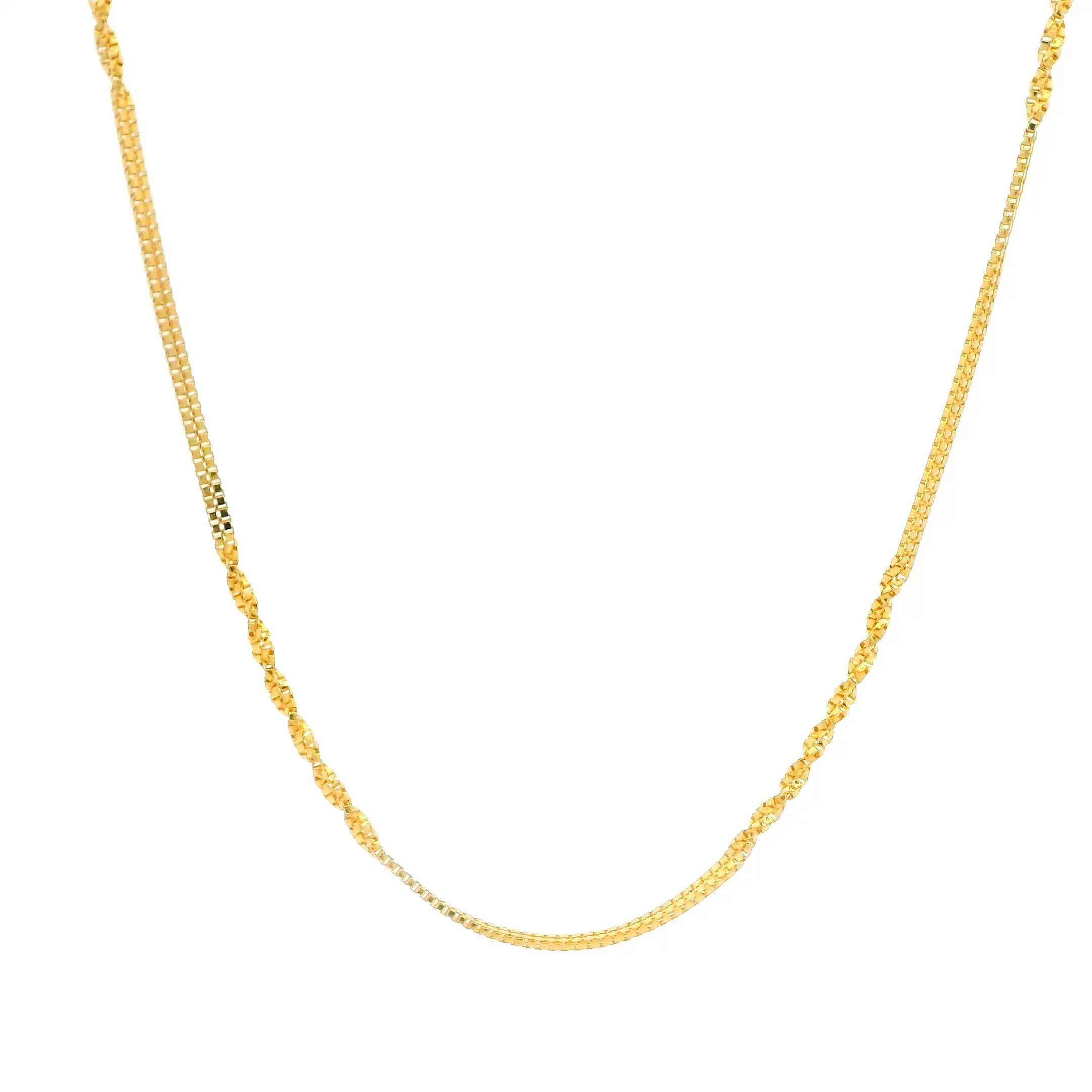 22K Minimal Glow Gold Chain for Women