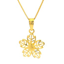 Riveting Snowflake 22K Gold Pendant for Women