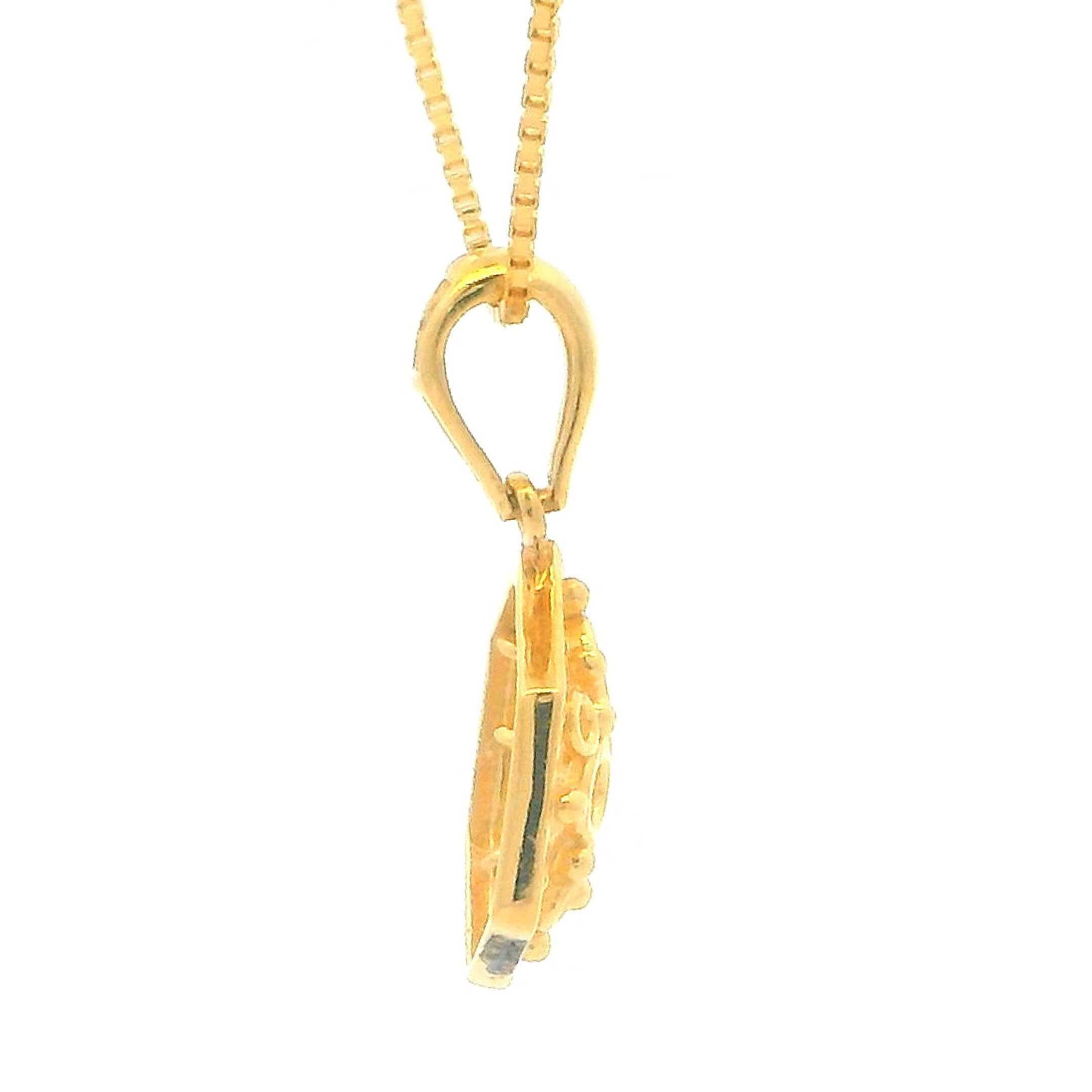 HoneyComb Gleam 22K Gold Pendant for Women