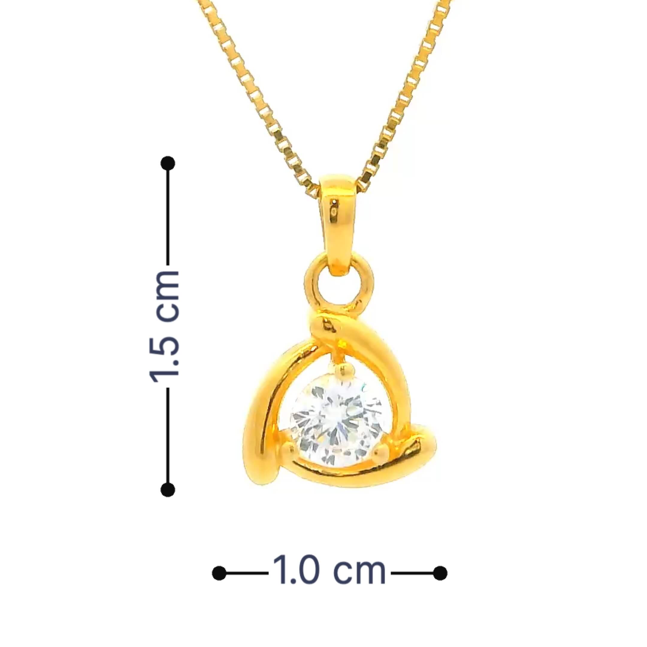 Riveting Shine Gold Pendant