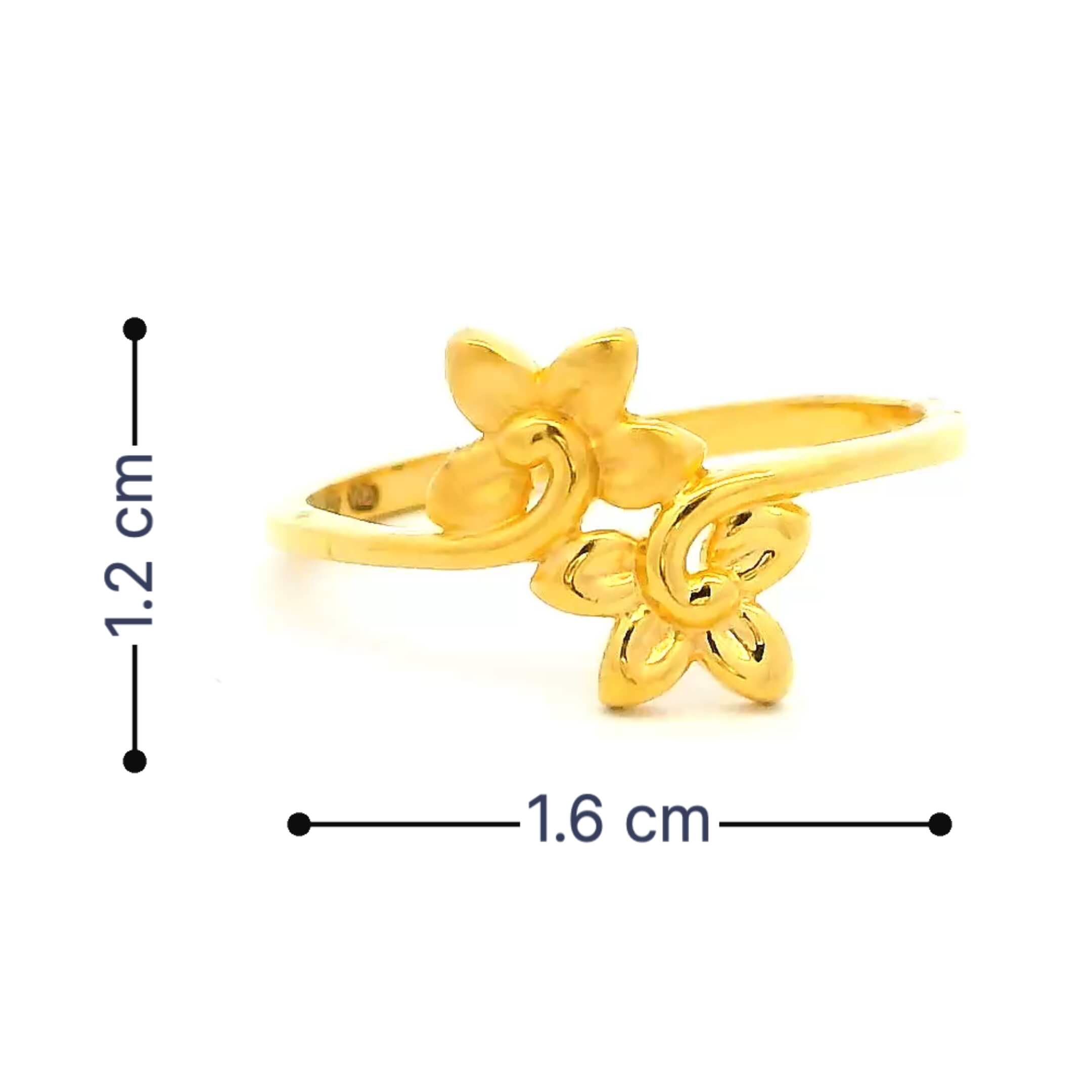 Petal Whisper Gold Ring for Women