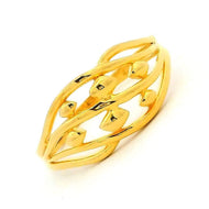 Riveting Curve Gold Ring for Women