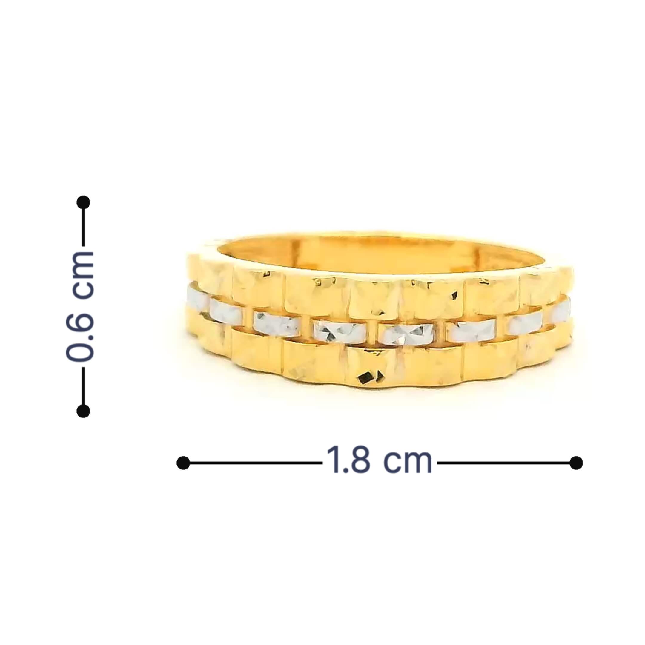 Effortless Dazzle Gold Ring for Women