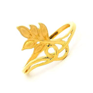 Riveting Petal Gold Ring for Women