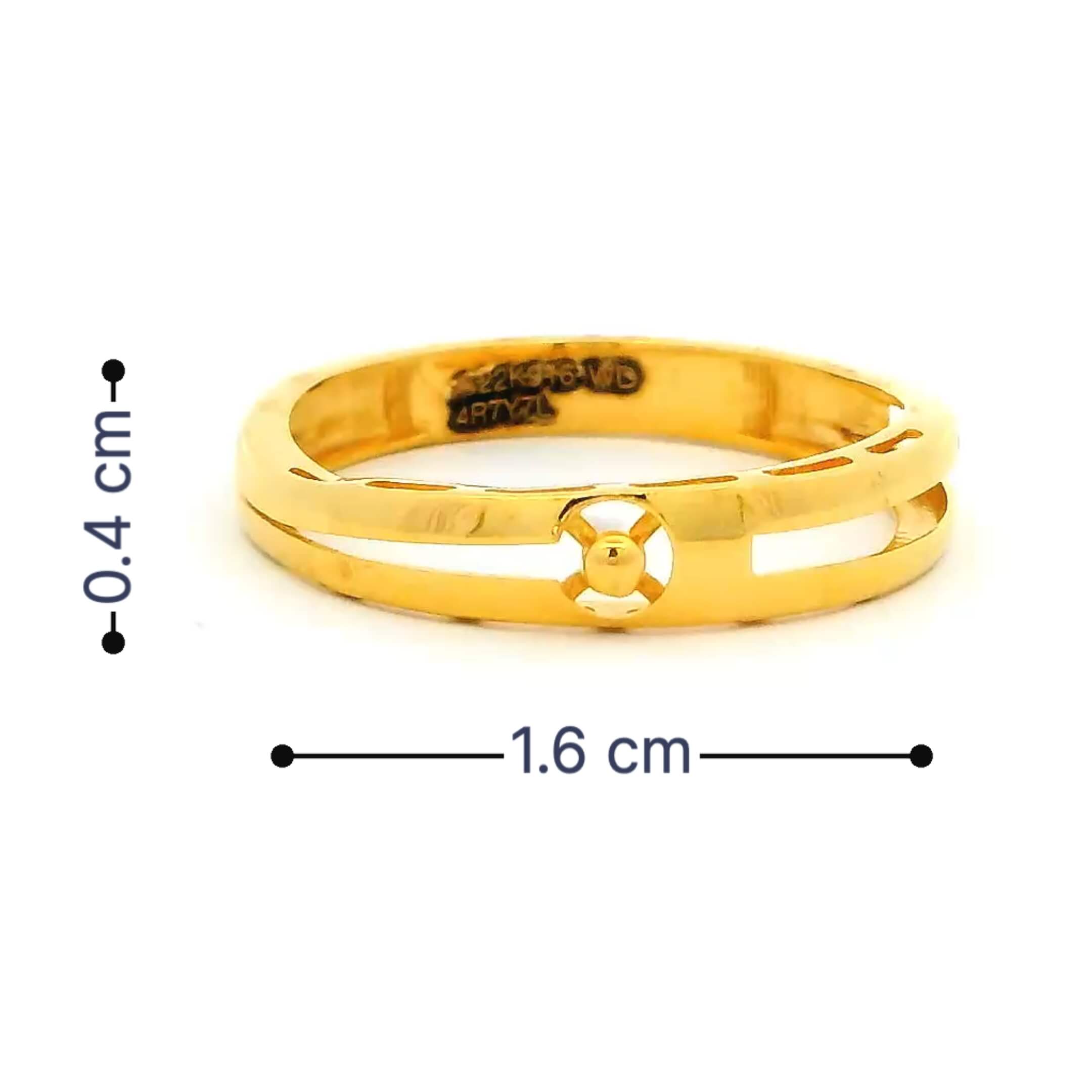 Ritzy Gleam Gold Ring for Women