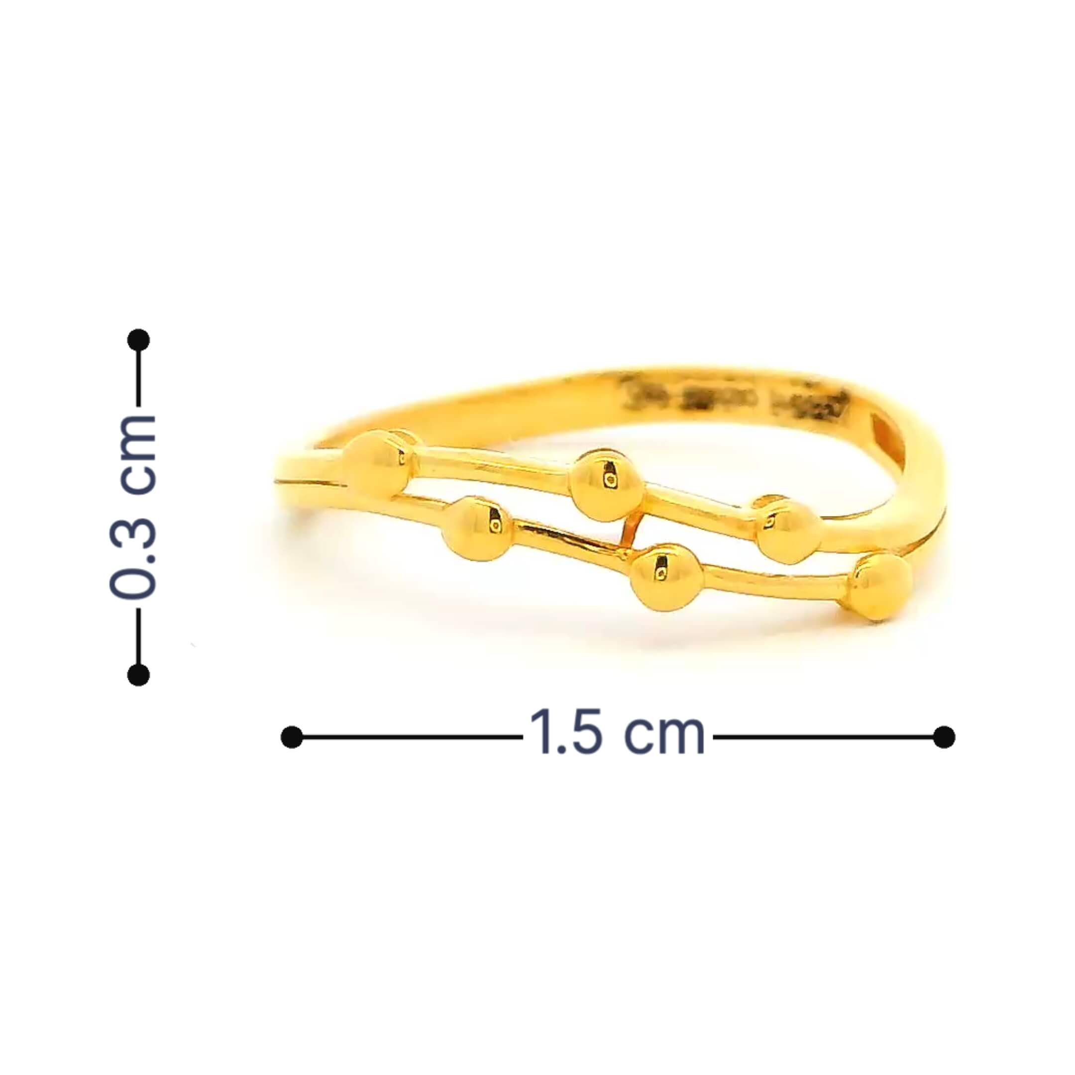Jazzy Glow Gold Ring for Women
