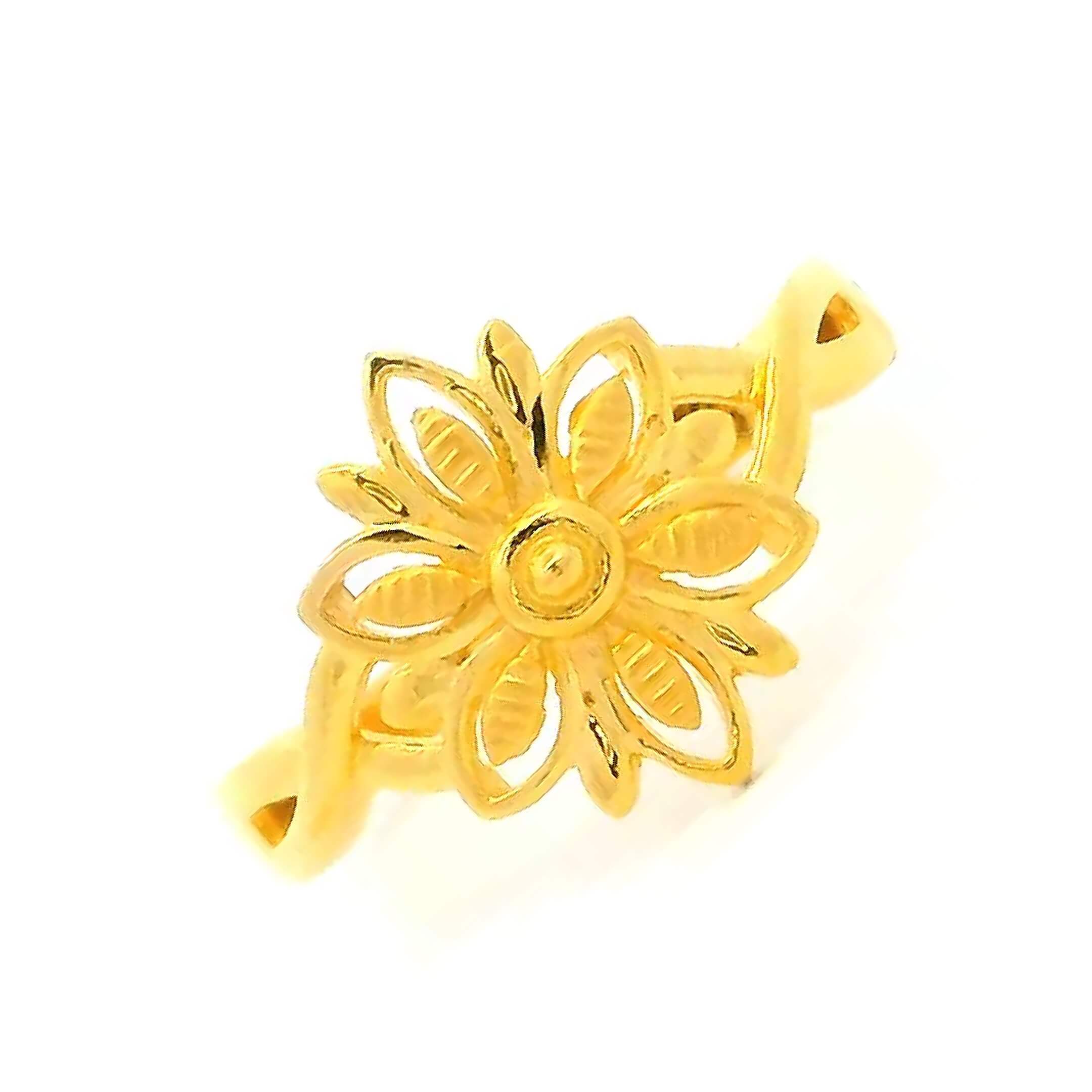 Sunburst Glimmer Gold Ring for Women
