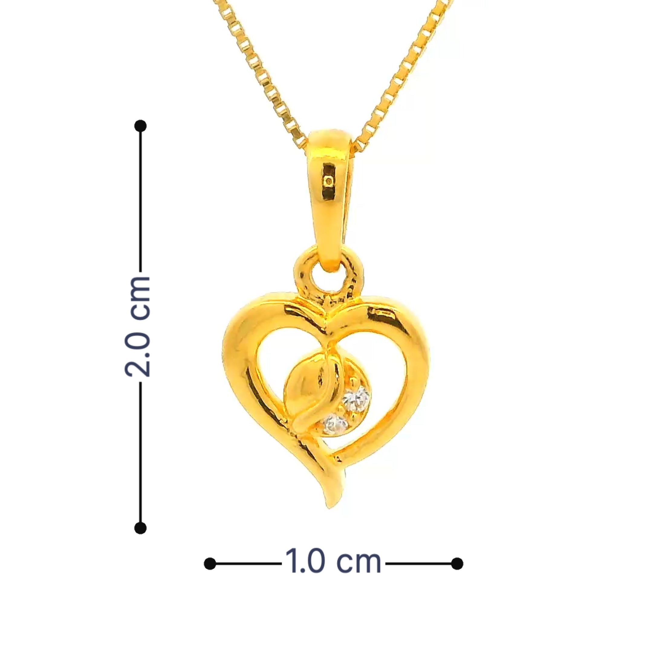 Gleeful Glimmer Gold Pendant for Women