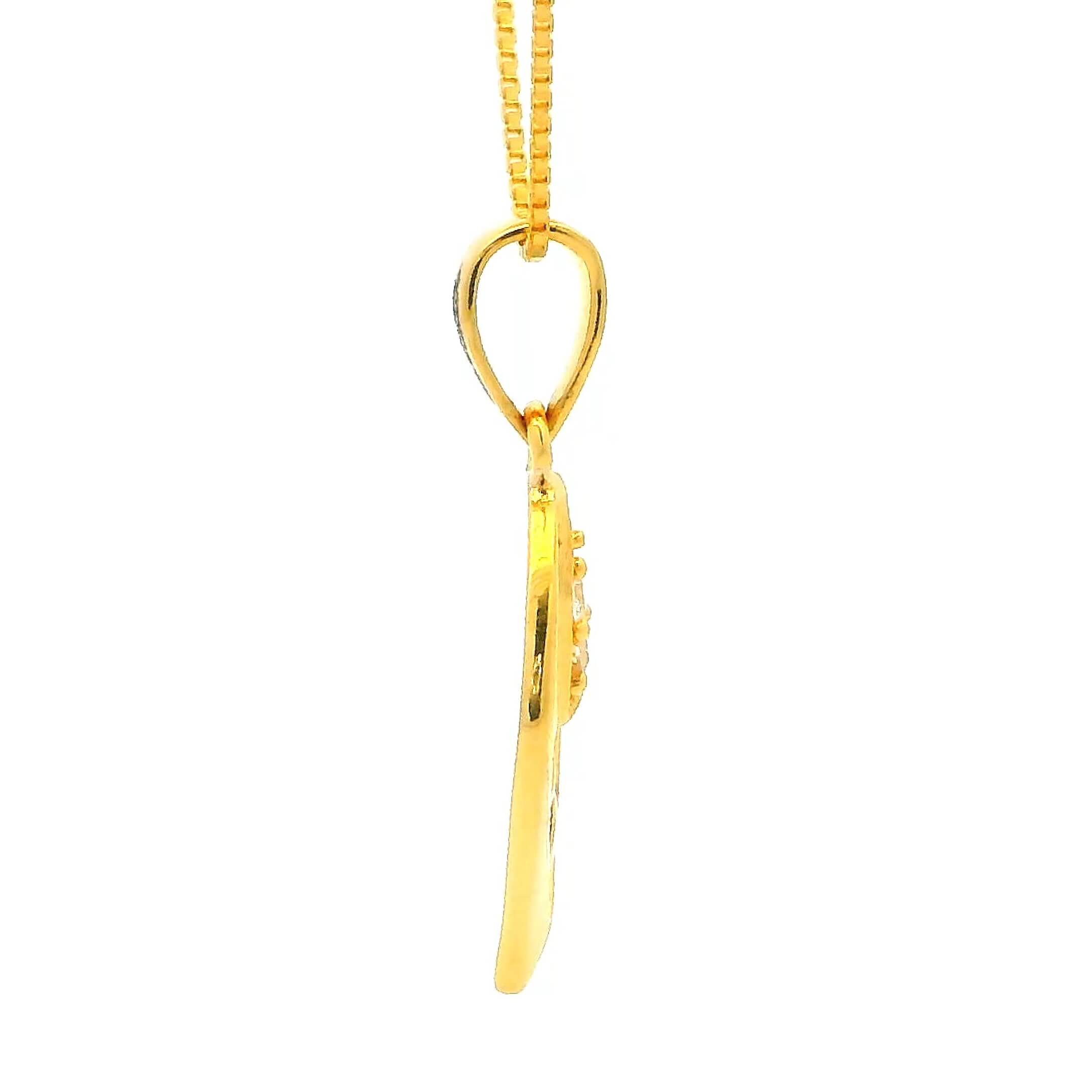 Modern Foliage Glow Gold Pendant for Women
