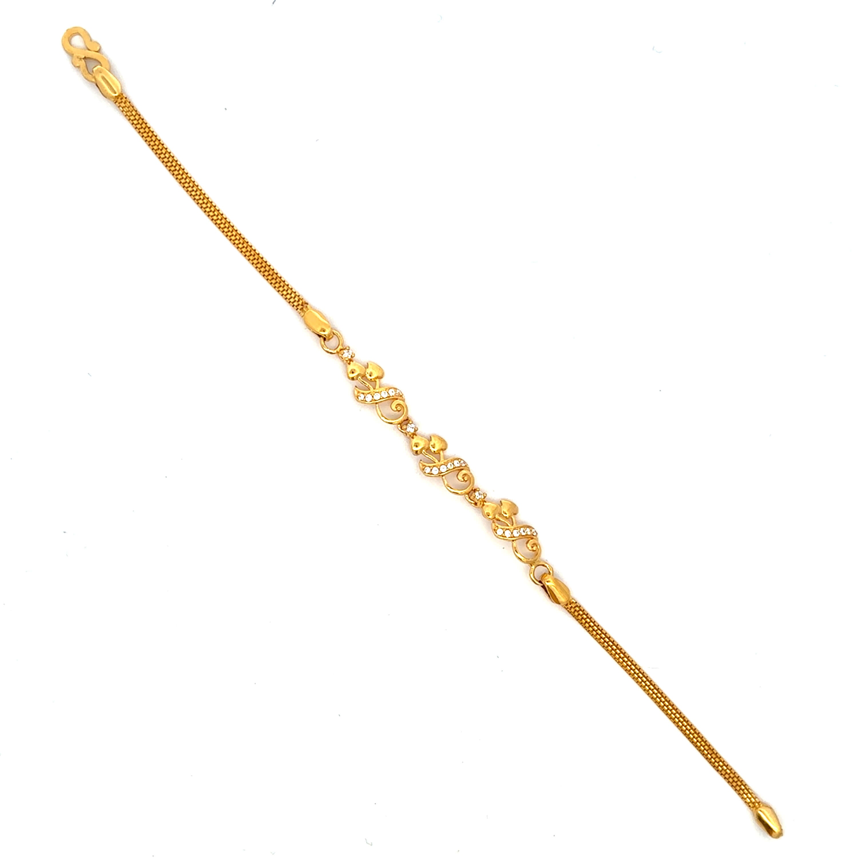 Modern Twirl Gold Bracelet for Women