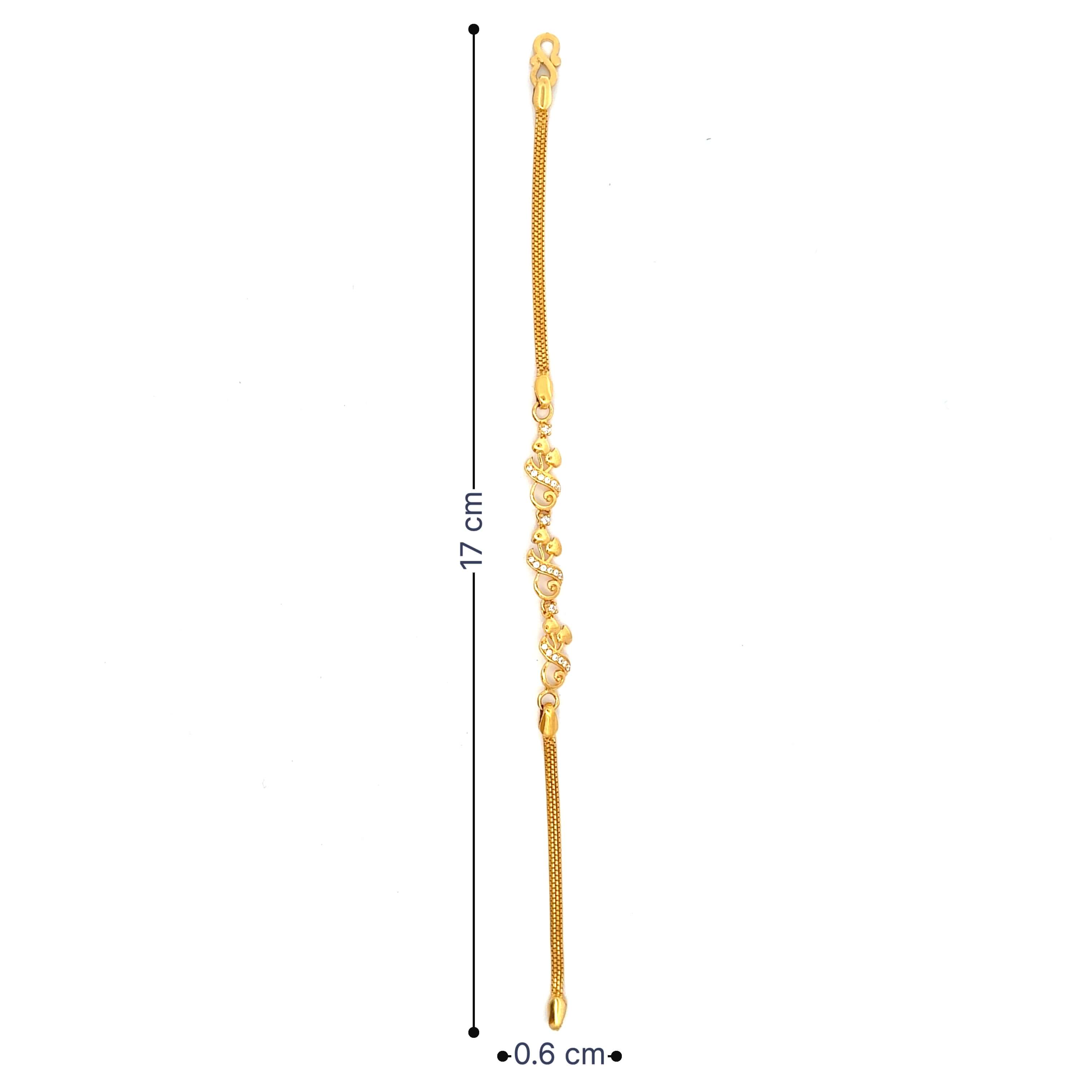Modern Twirl Gold Bracelet for Women