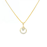 Soft Radiance 14K Diamond Pendant