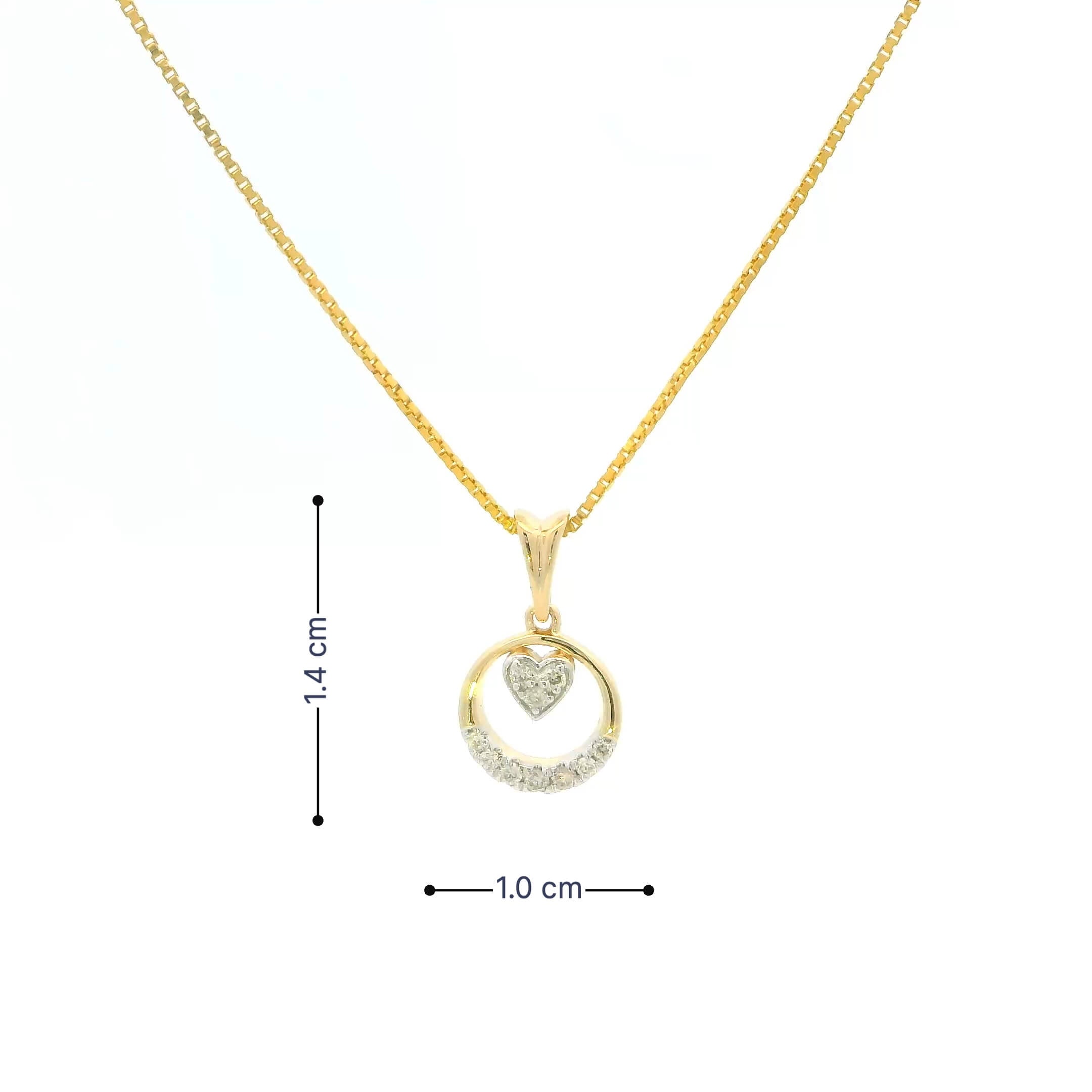 Soft Radiance 14K Diamond Pendant