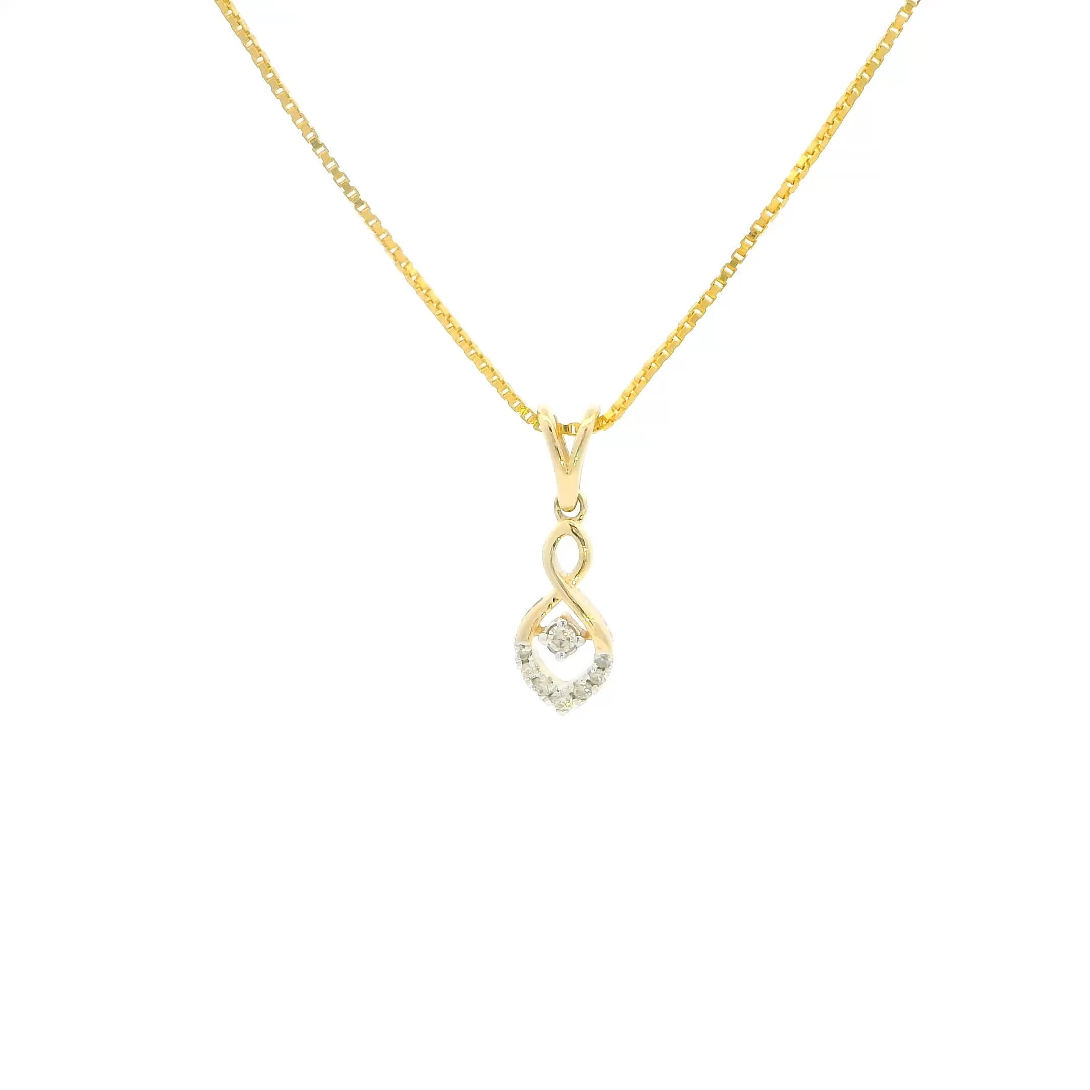 Petite Heart Diamond Pendant 14K