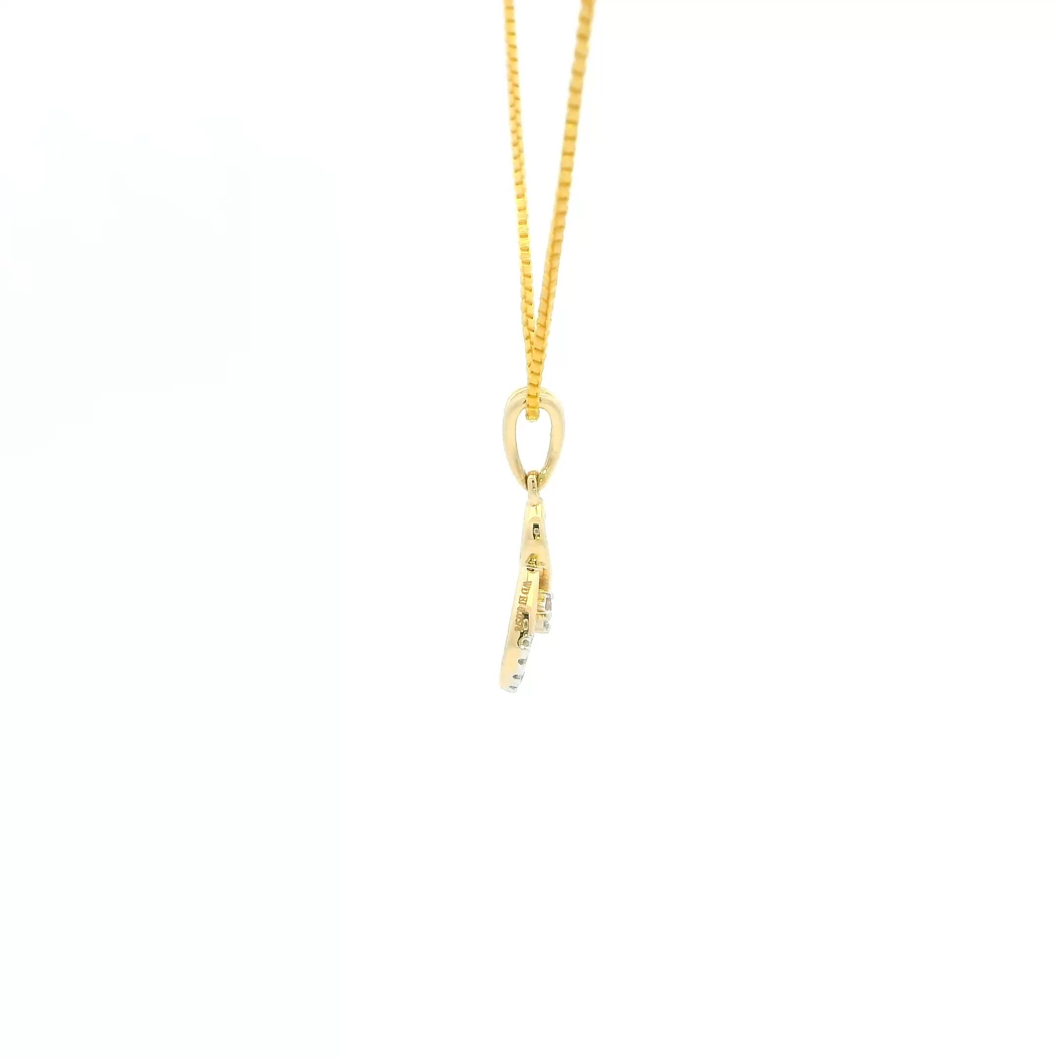 Petite Heart Diamond Pendant 14K