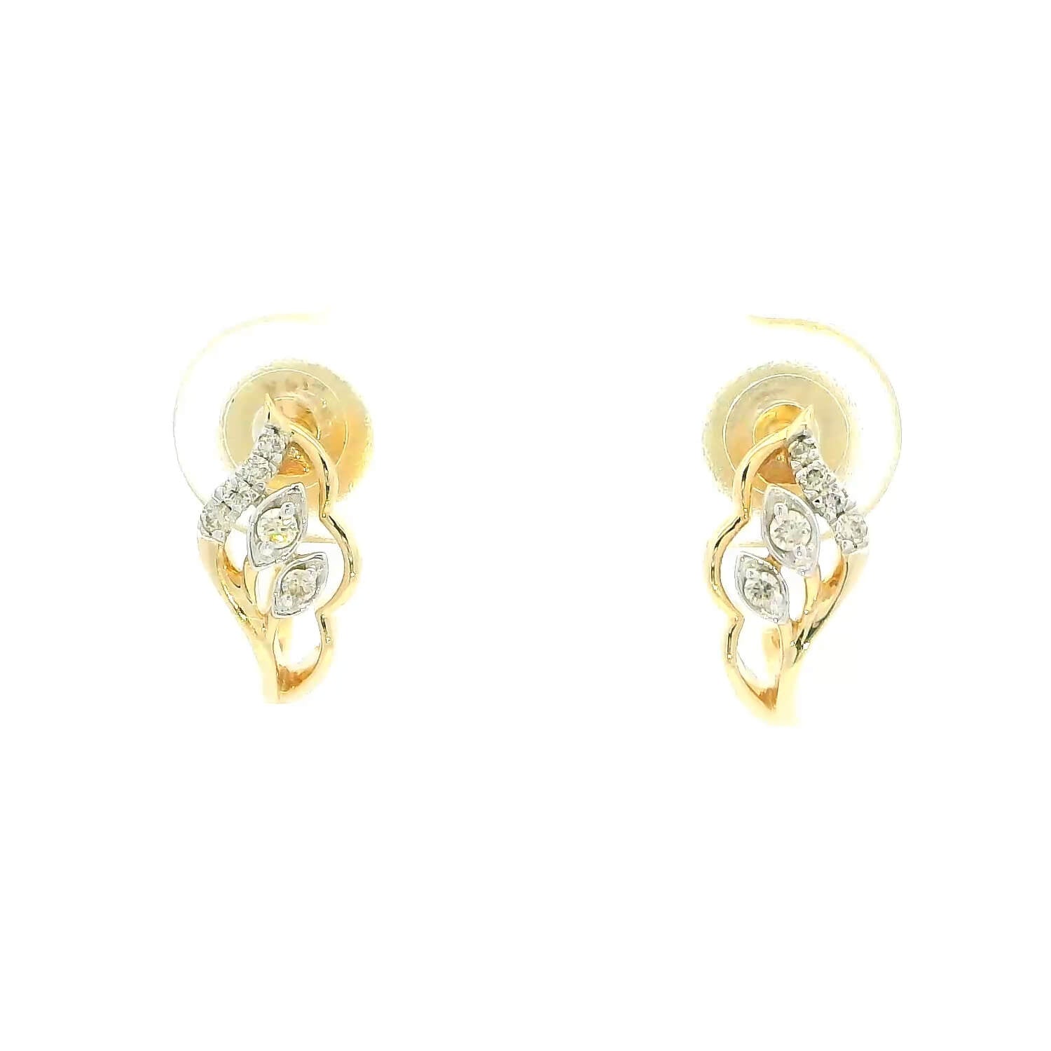 Enticing Dainty 14K Diamond Hoops