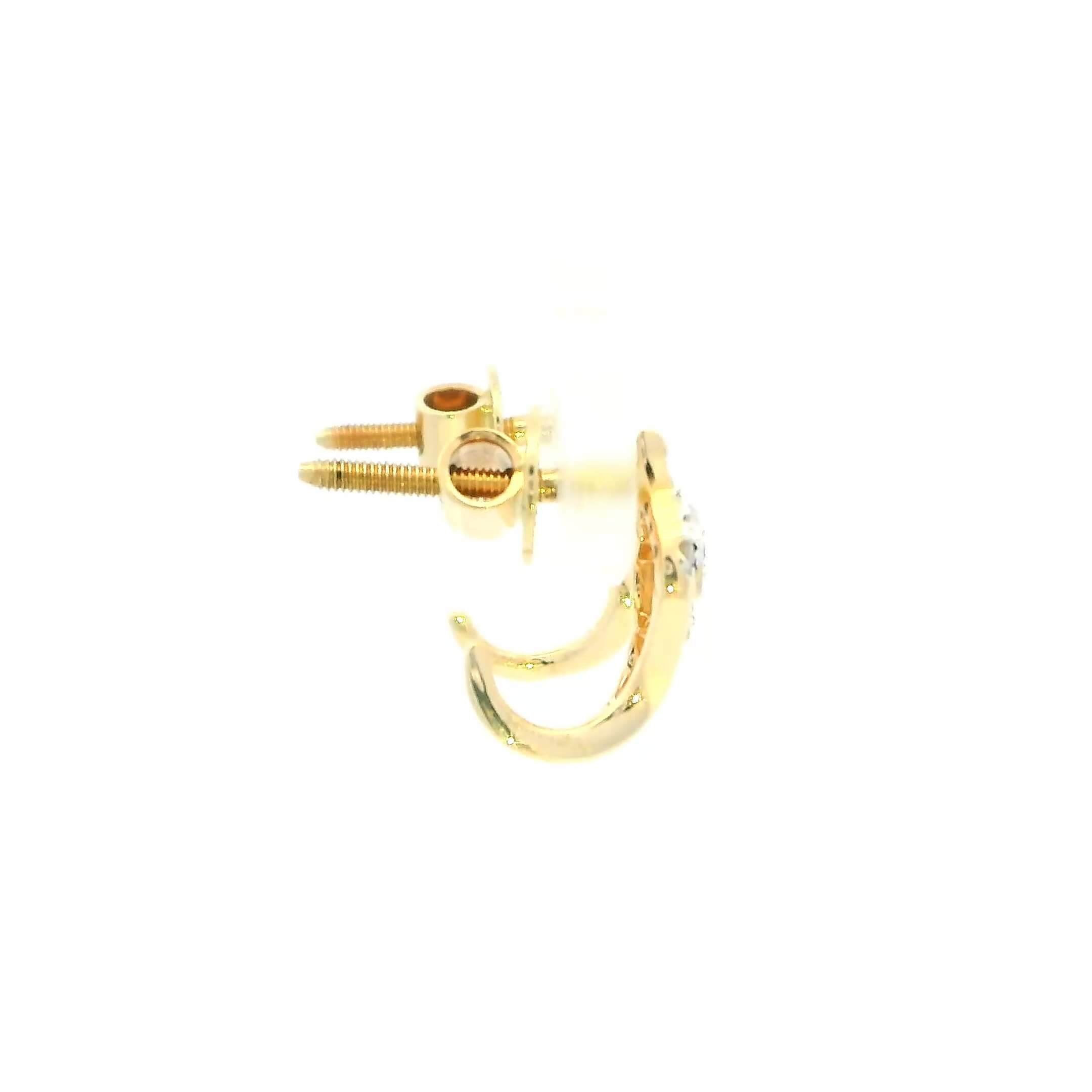 Enticing Dainty 14K Diamond Hoops