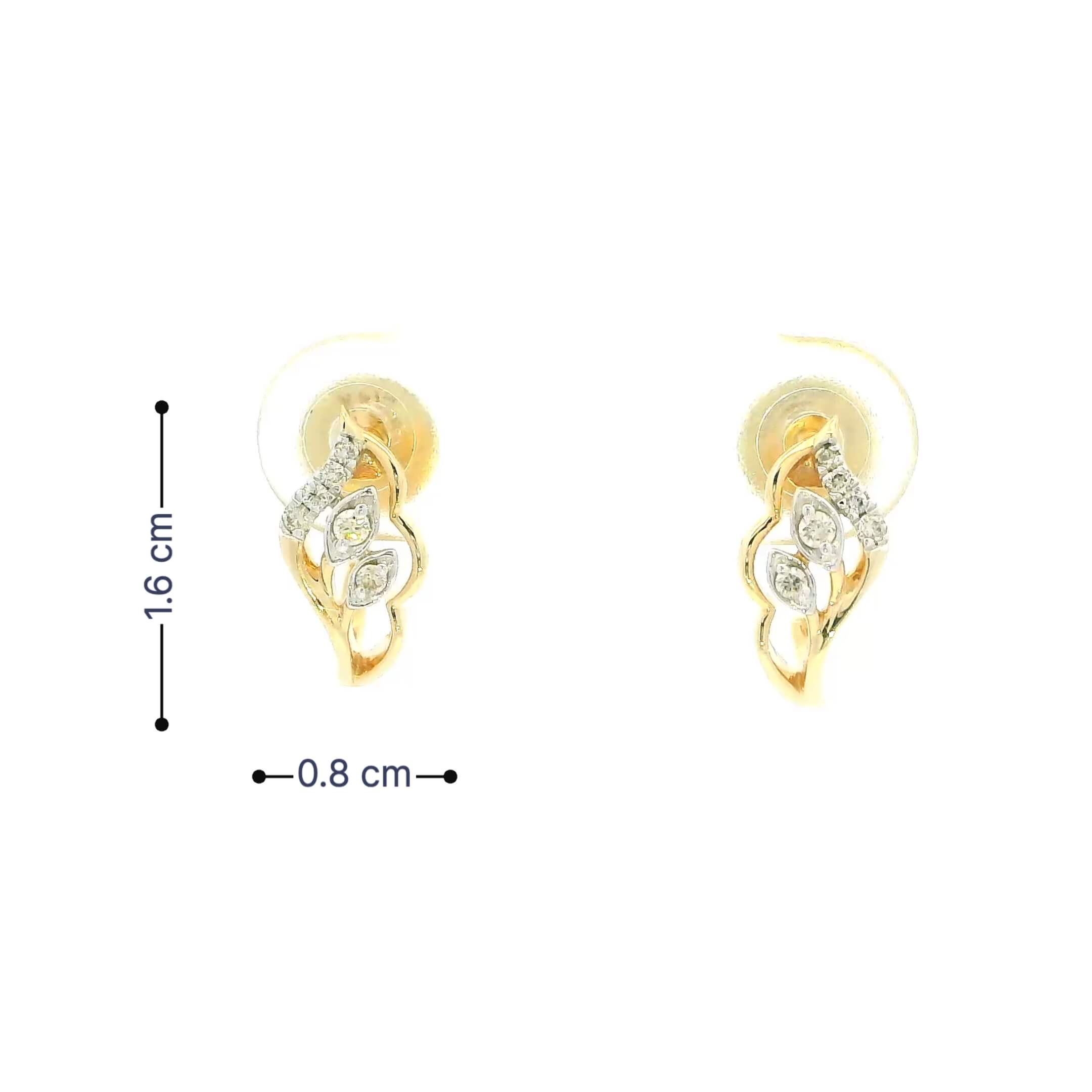 Enticing Dainty 14K Diamond Hoops