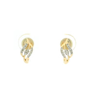 Enticing Petite 14K Diamond Hoops