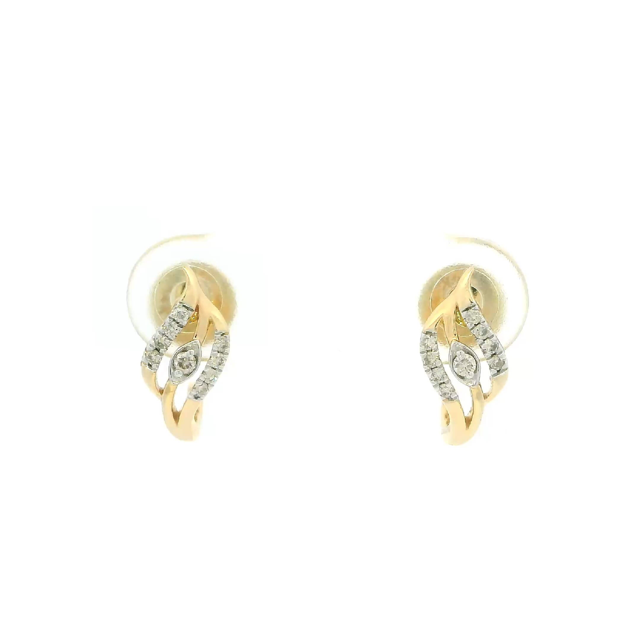 Enticing Petite 14K Diamond Hoops