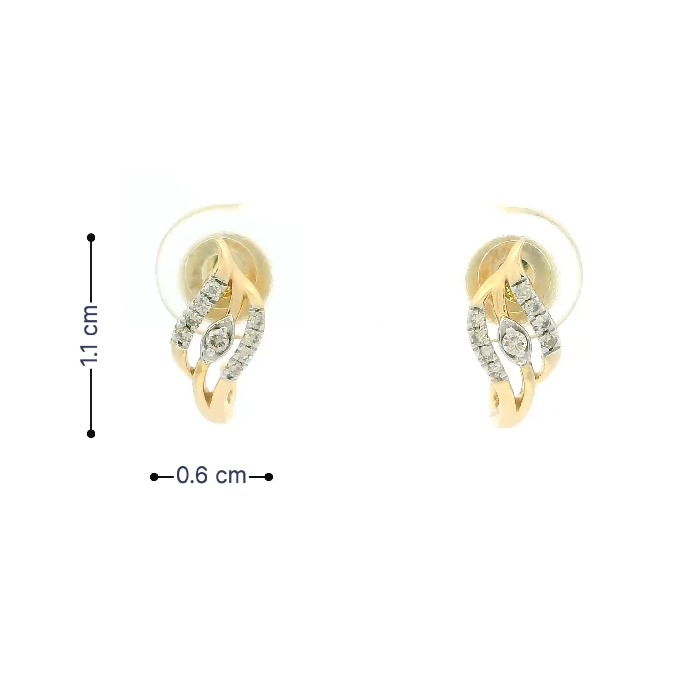 Enticing Petite 14K Diamond Hoops