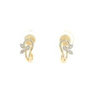 Petal Lustre 14K Diamond Hoops