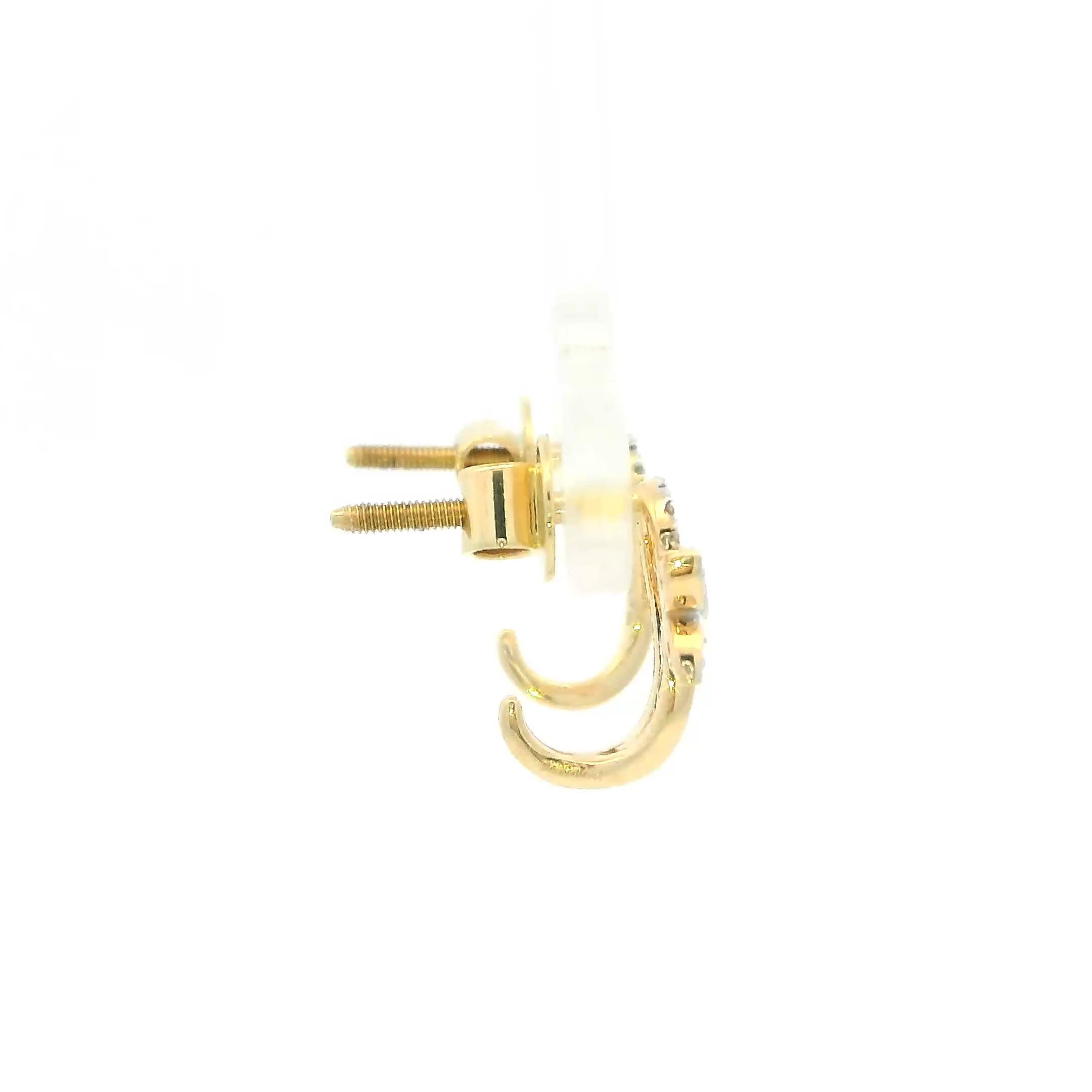 Petal Lustre 14K Diamond Hoops