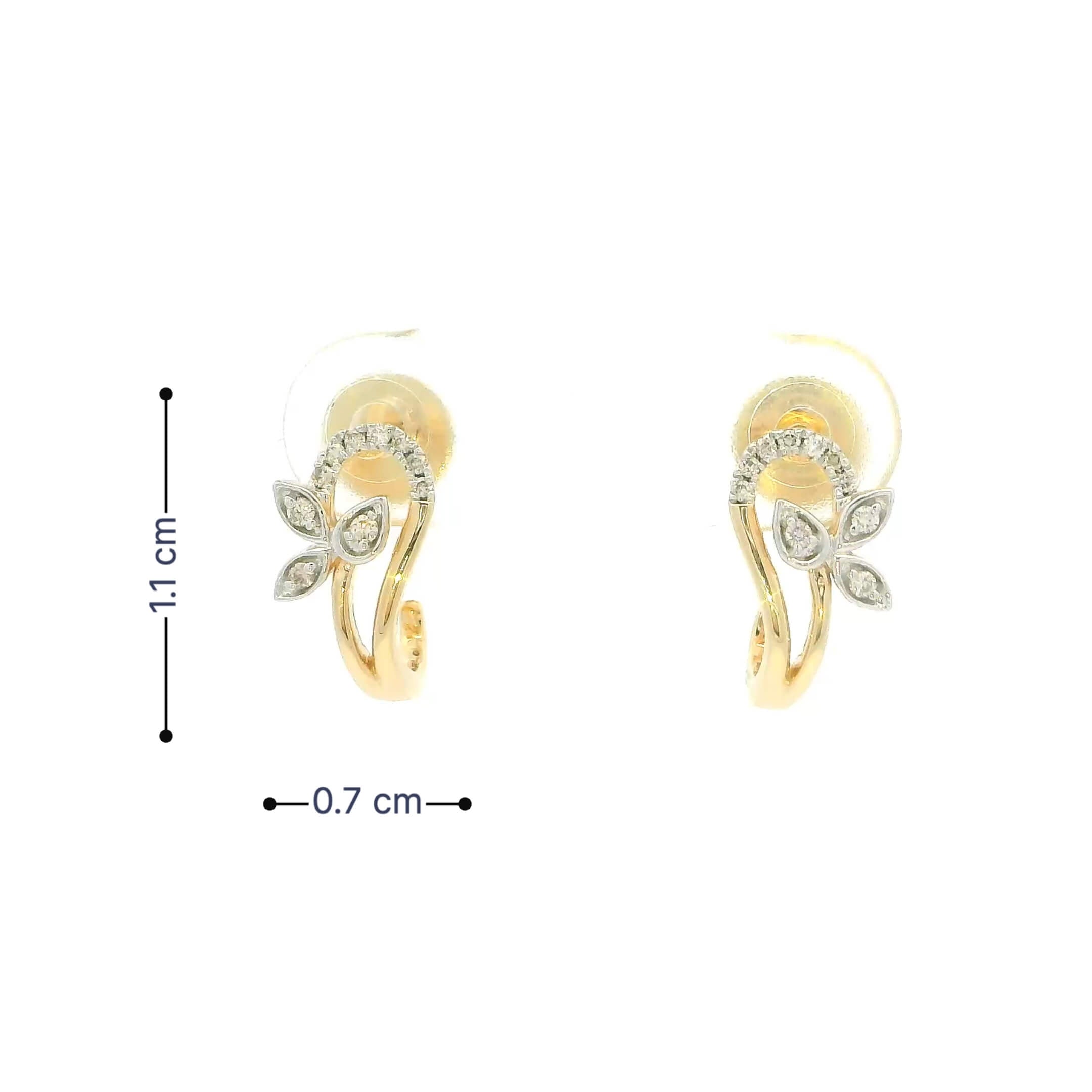 Petal Lustre 14K Diamond Hoops