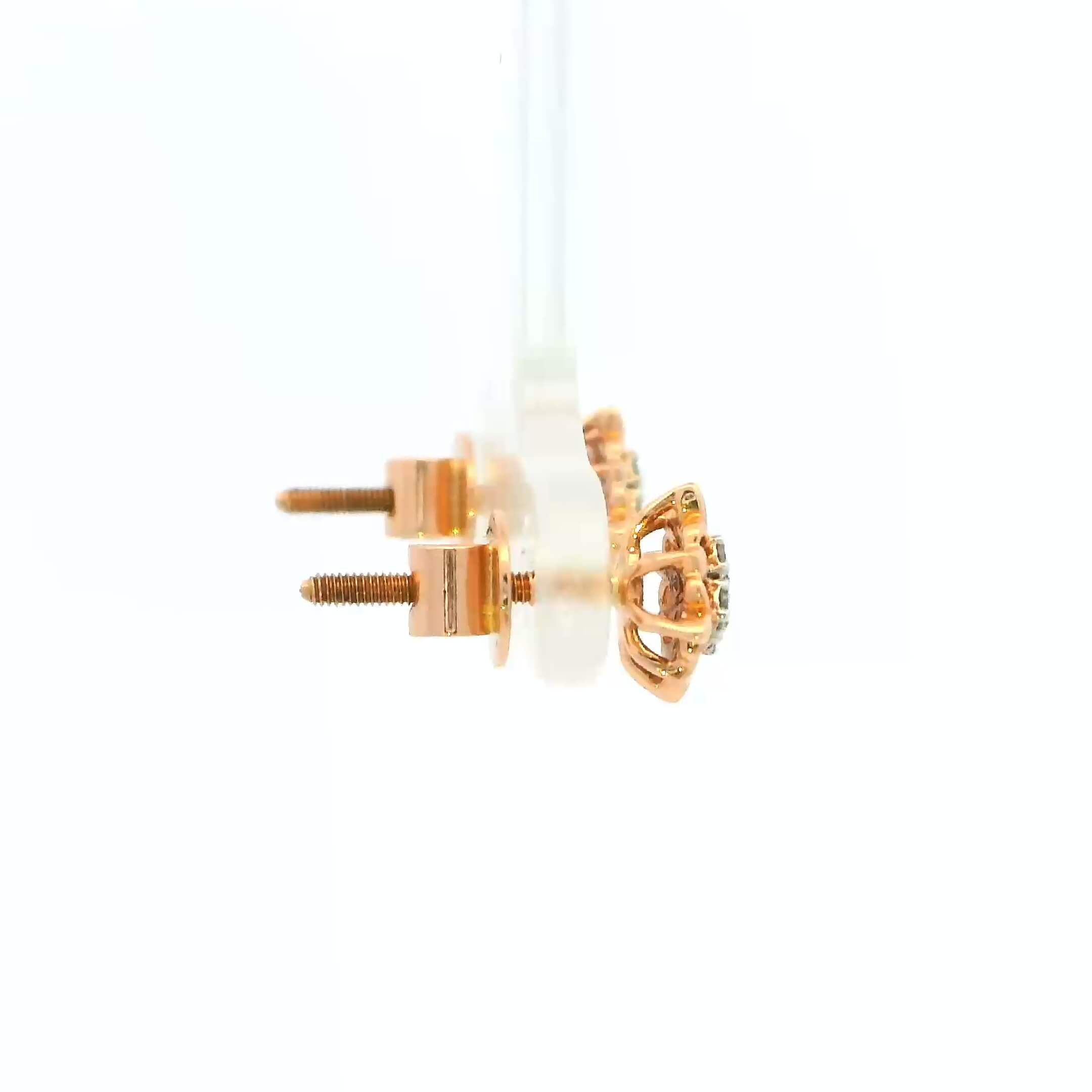 Dazzling Dainty Bloom 14K Diamond Studs