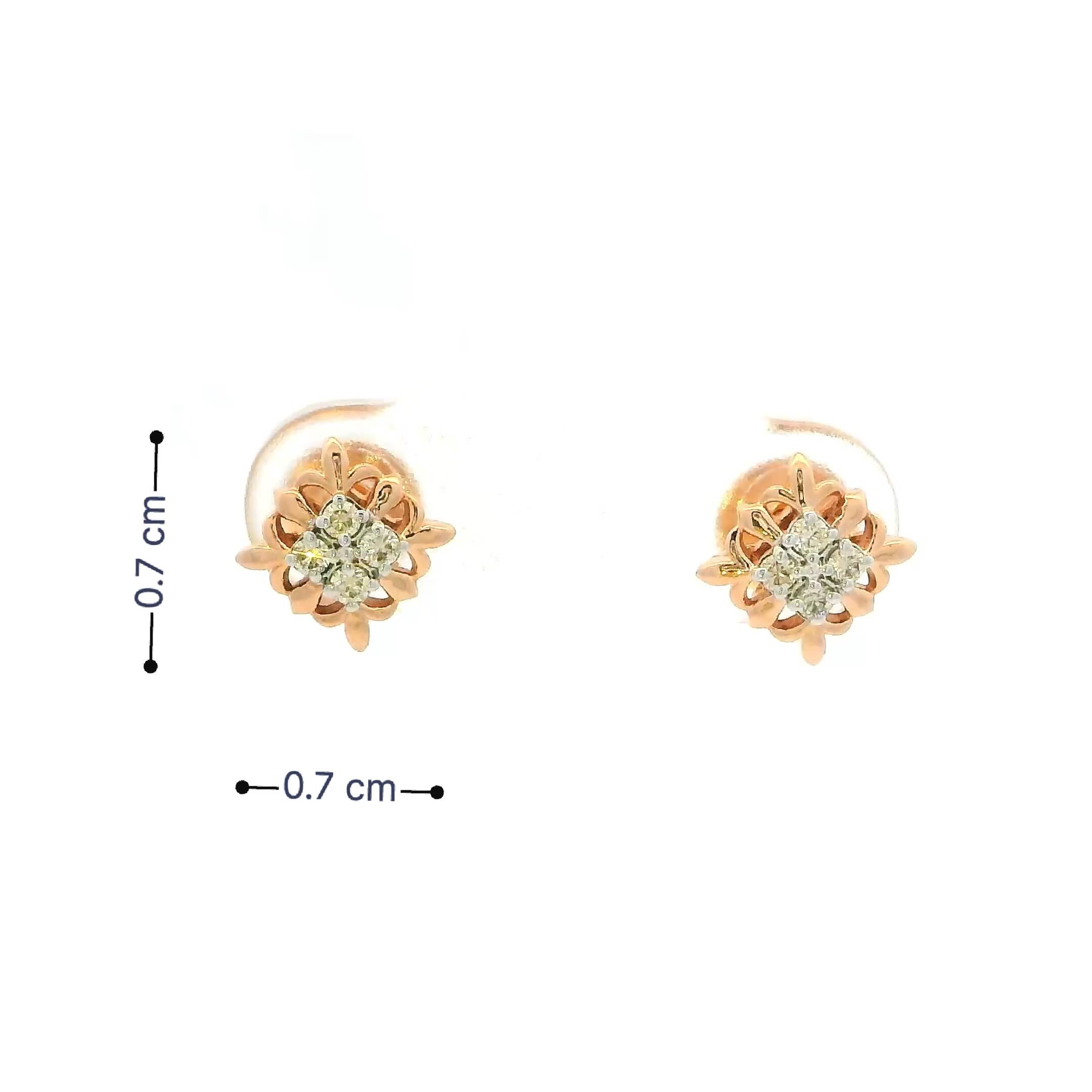 Dazzling Dainty Bloom 14K Diamond Studs