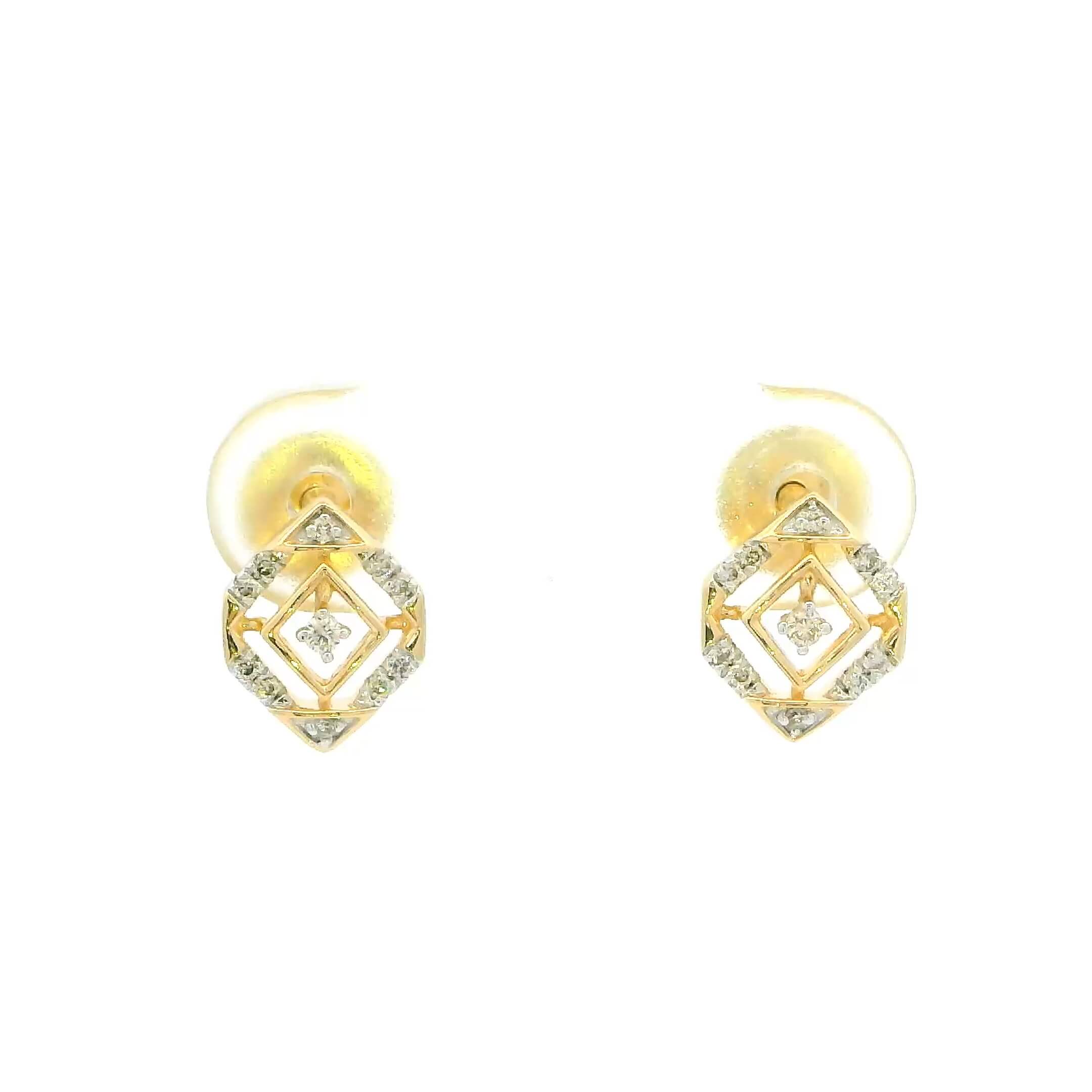 Sparkling Aura 14K Diamond Studs