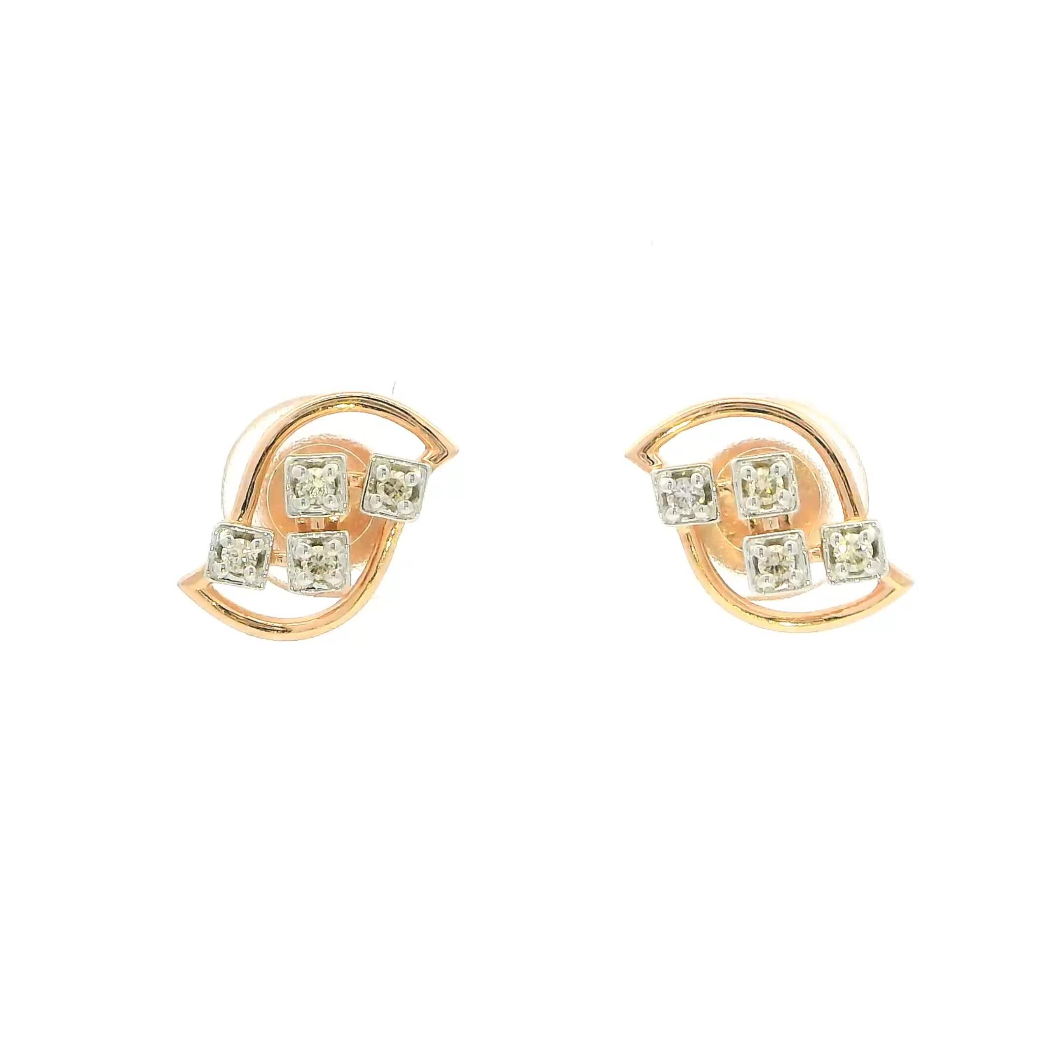 Luxuriant Charm 14K Diamond Studs