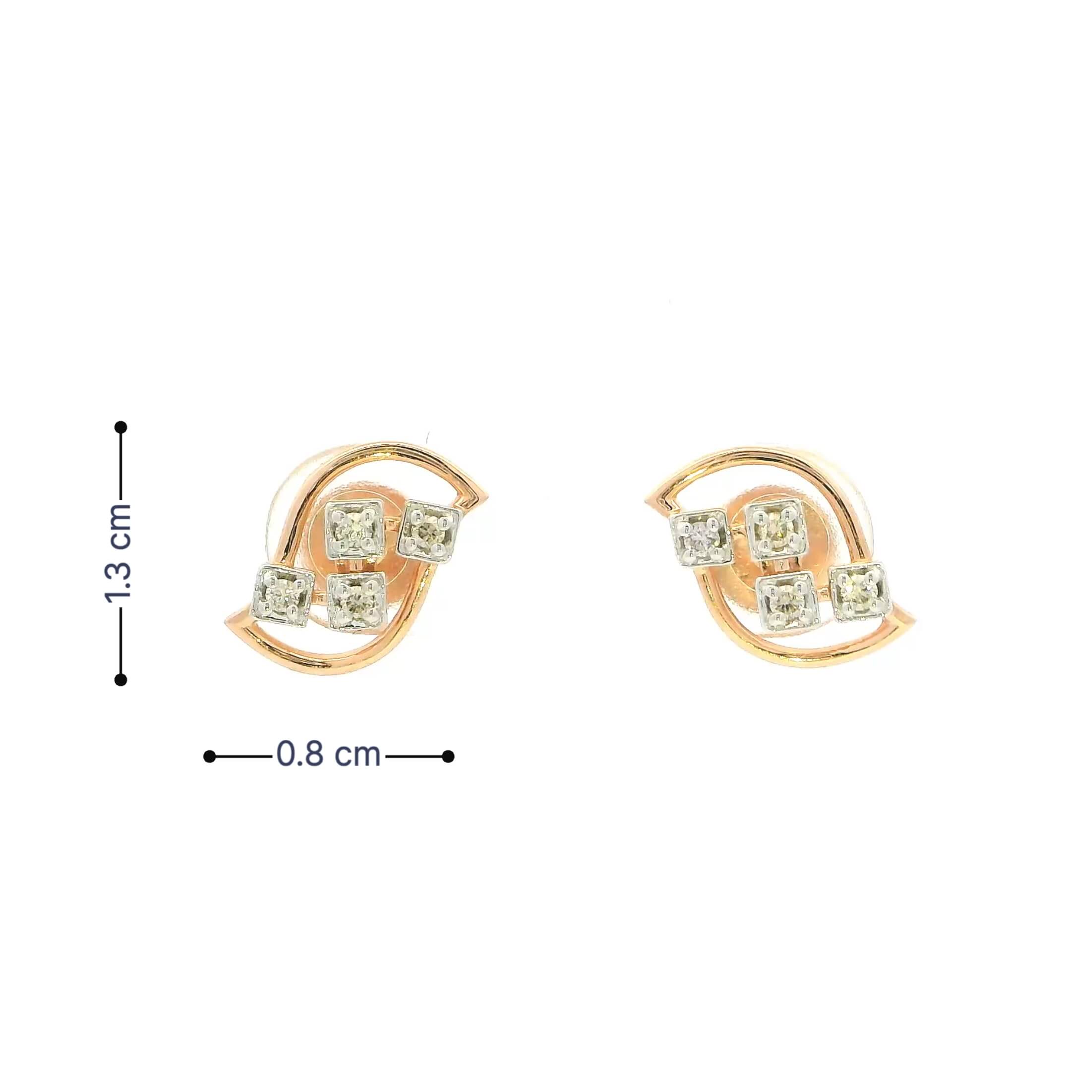 Luxuriant Charm 14K Diamond Studs