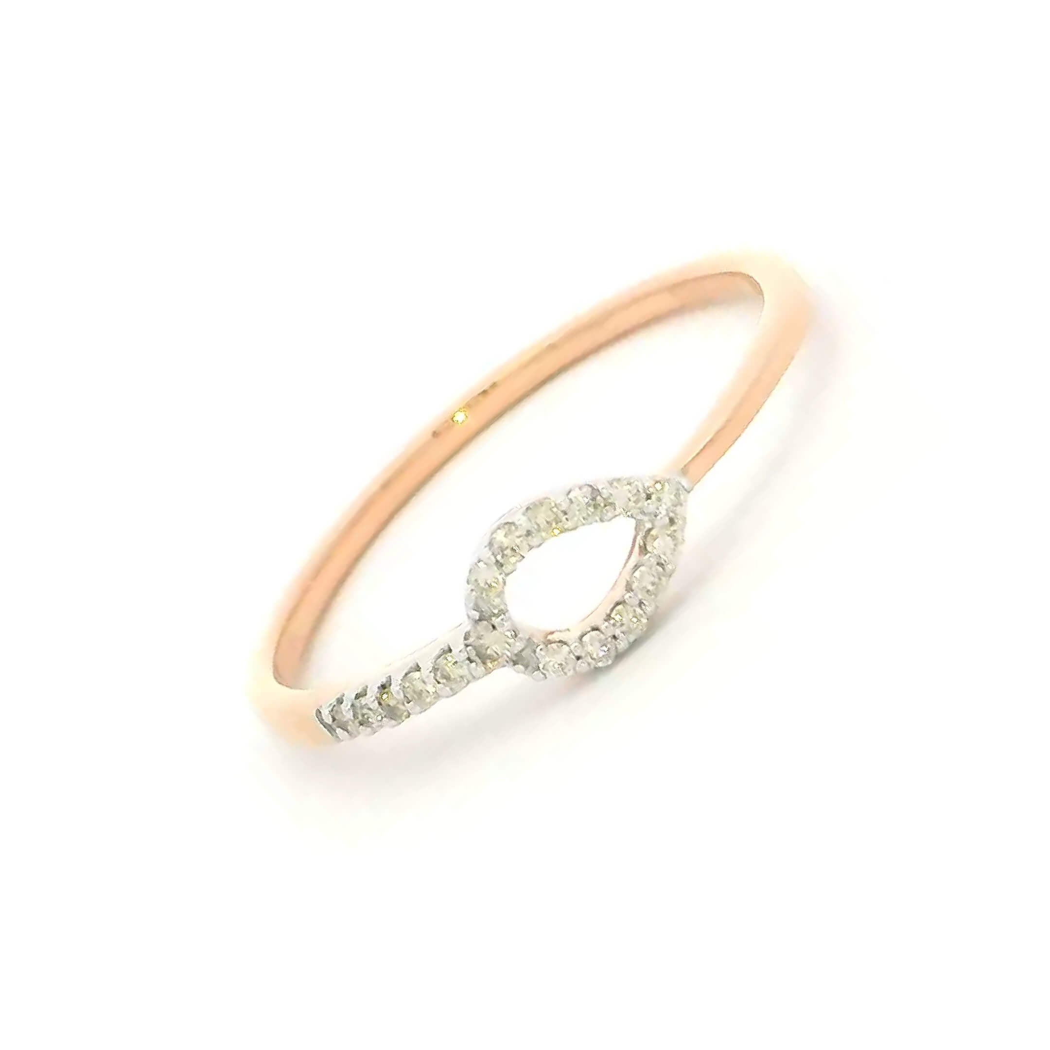 Gentle Spark Diamond Ring 14K