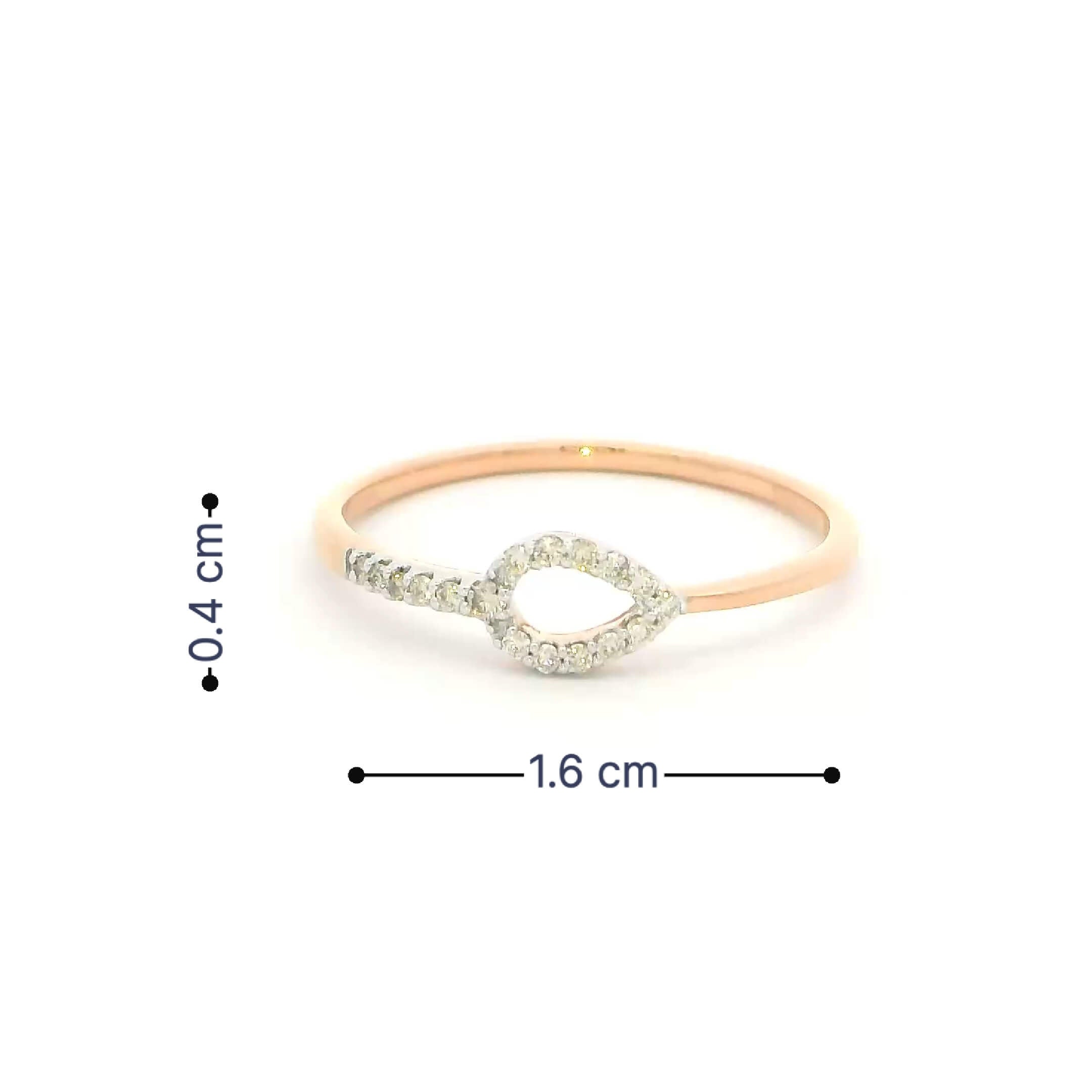 Gentle Spark Diamond Ring 14K