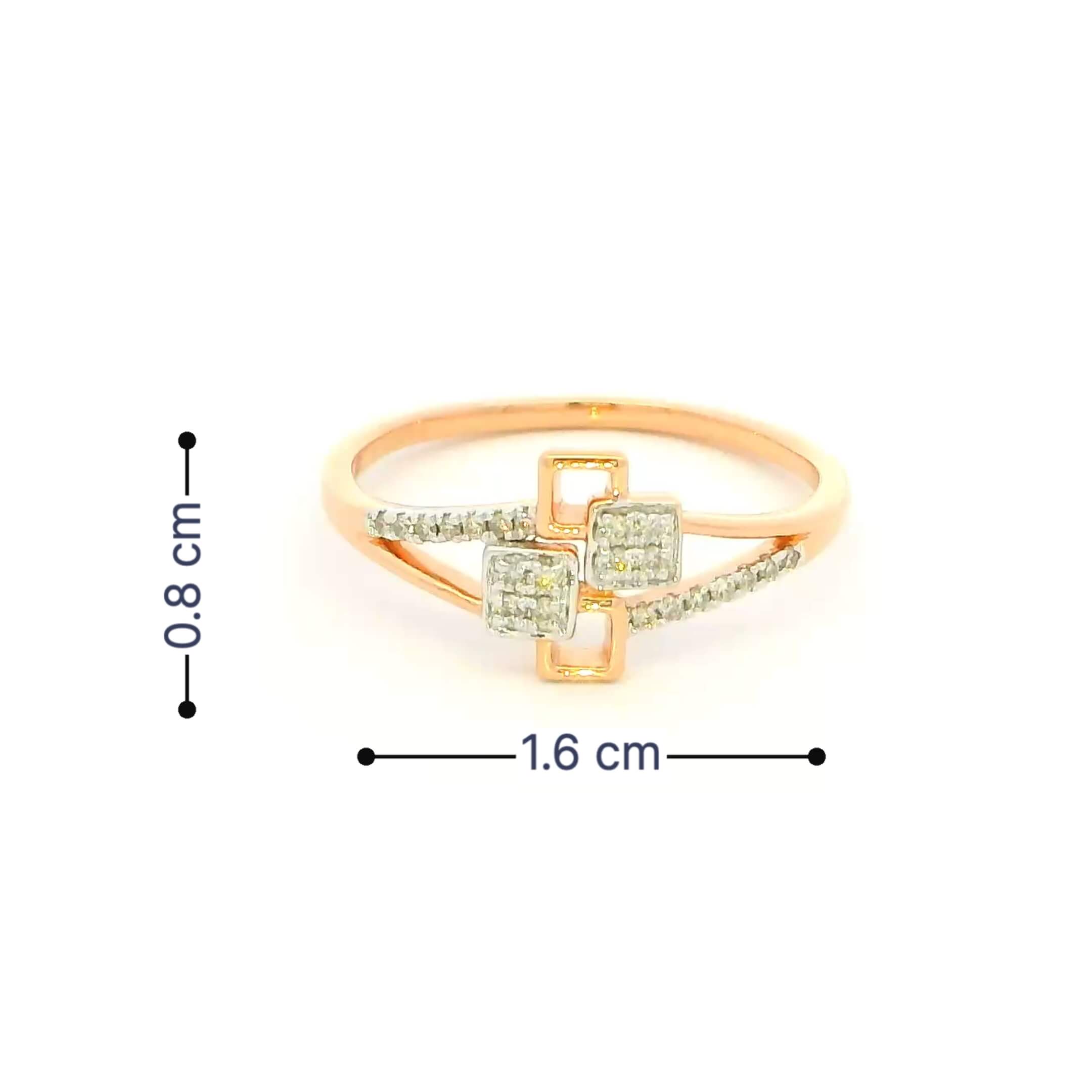 14K Bold Enticing Diamond Women Ring