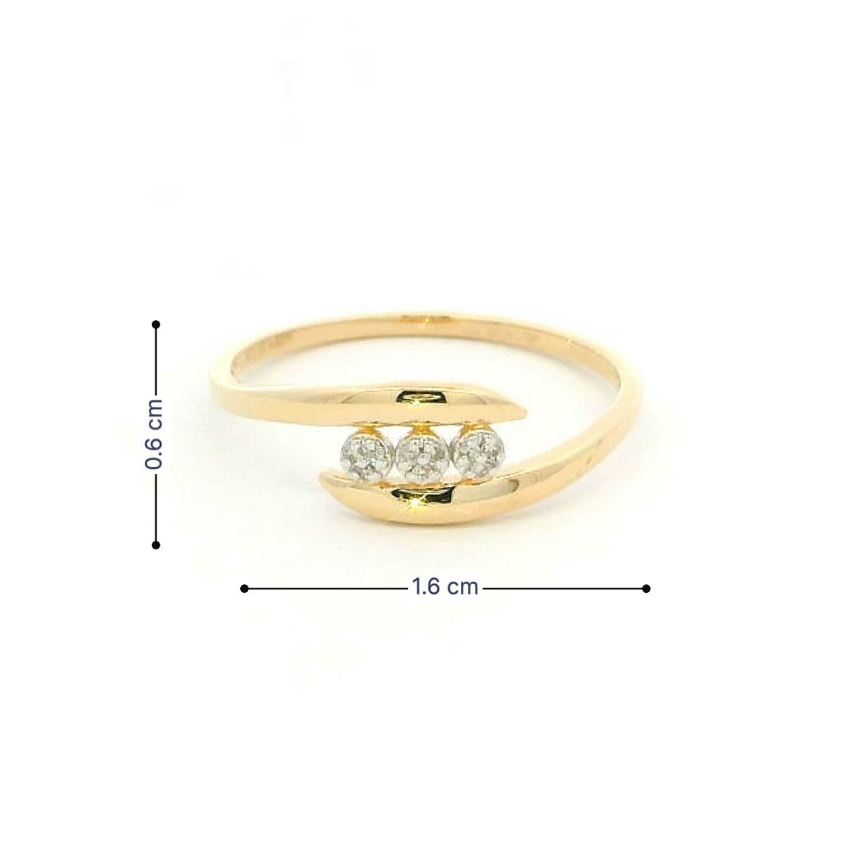 Soft Swirl 14K Diamond Ring