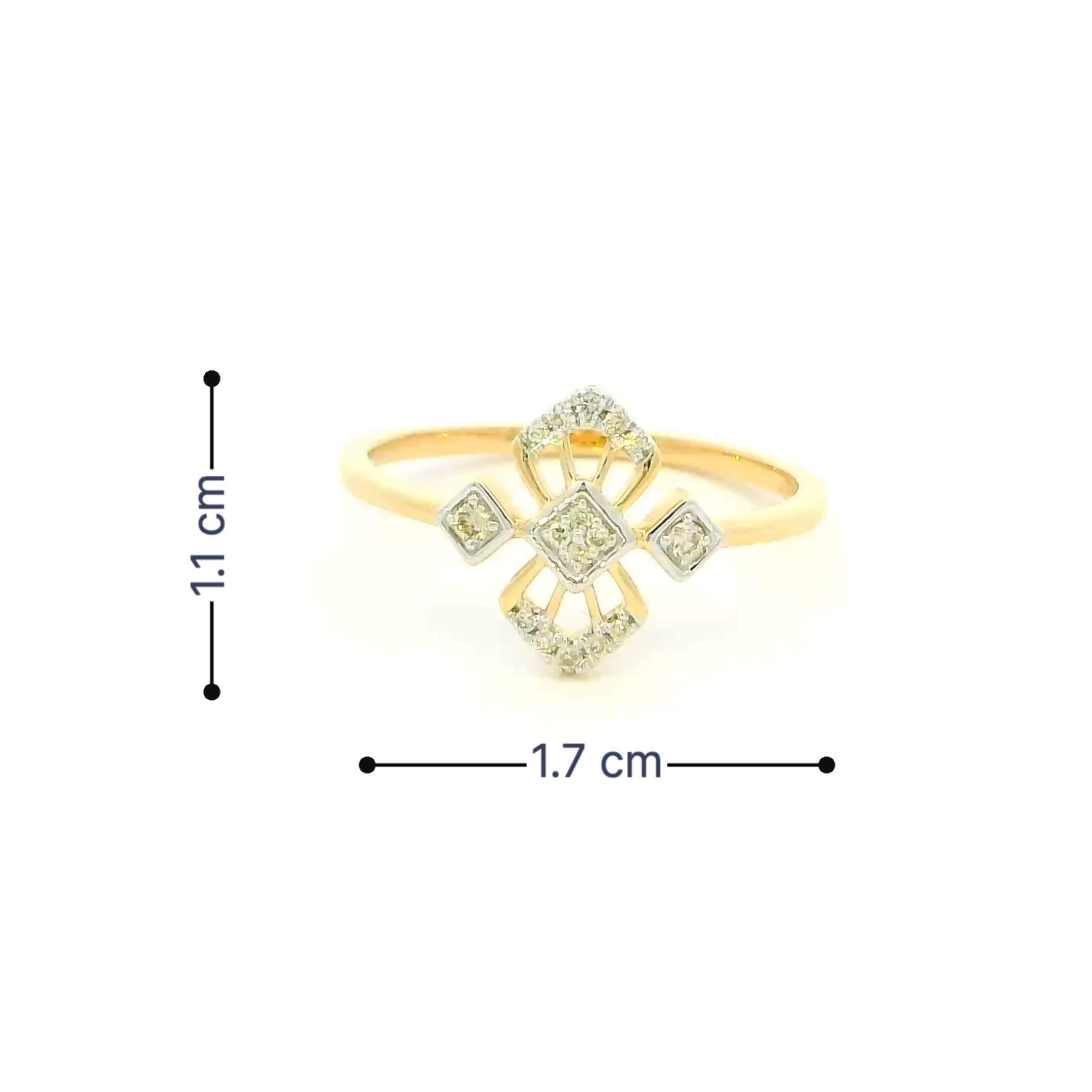 14K Luminous Aura Diamond Women Ring