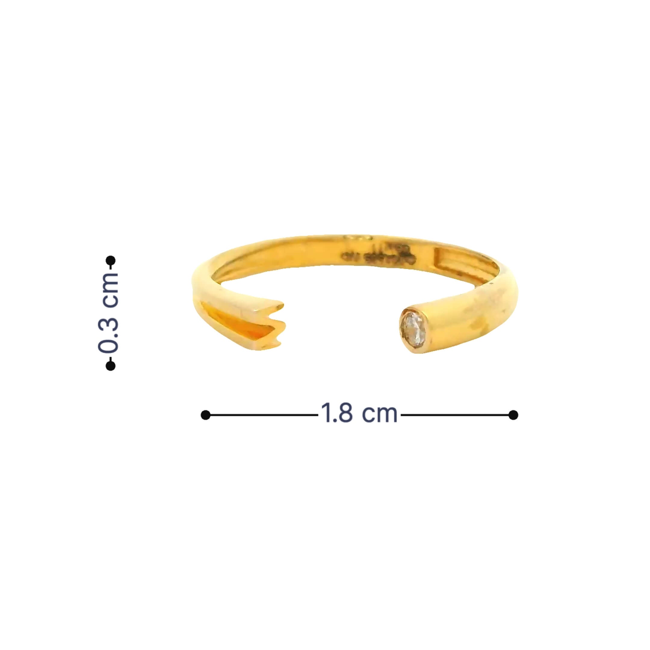 Minimalist glow Gold Ring